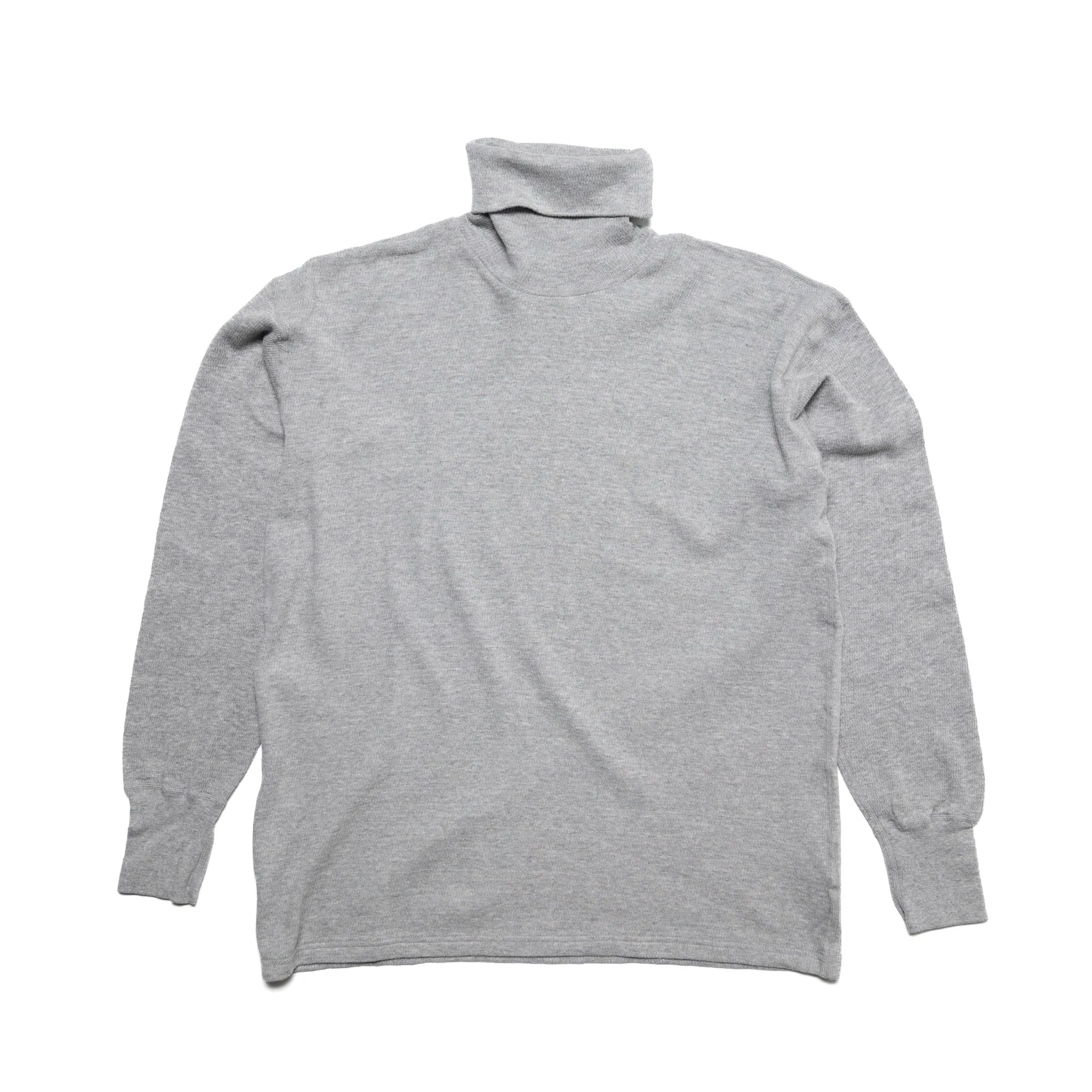 54005 Thermal Turtleneck Tee - Heather Grey