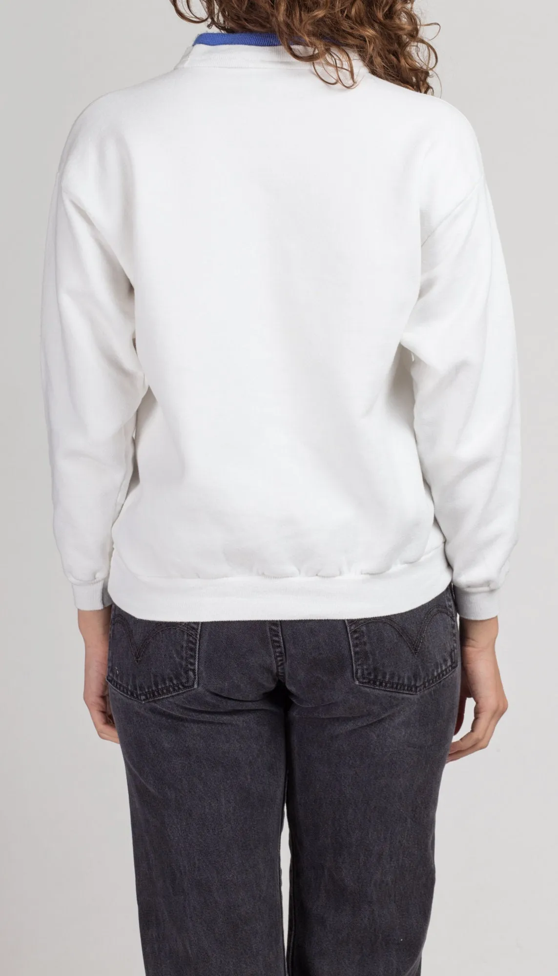 90s Metallic Crocus Flower Sweatshirt - Small