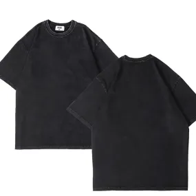 Acid Washed Cotton Hip Hop T-Shirt