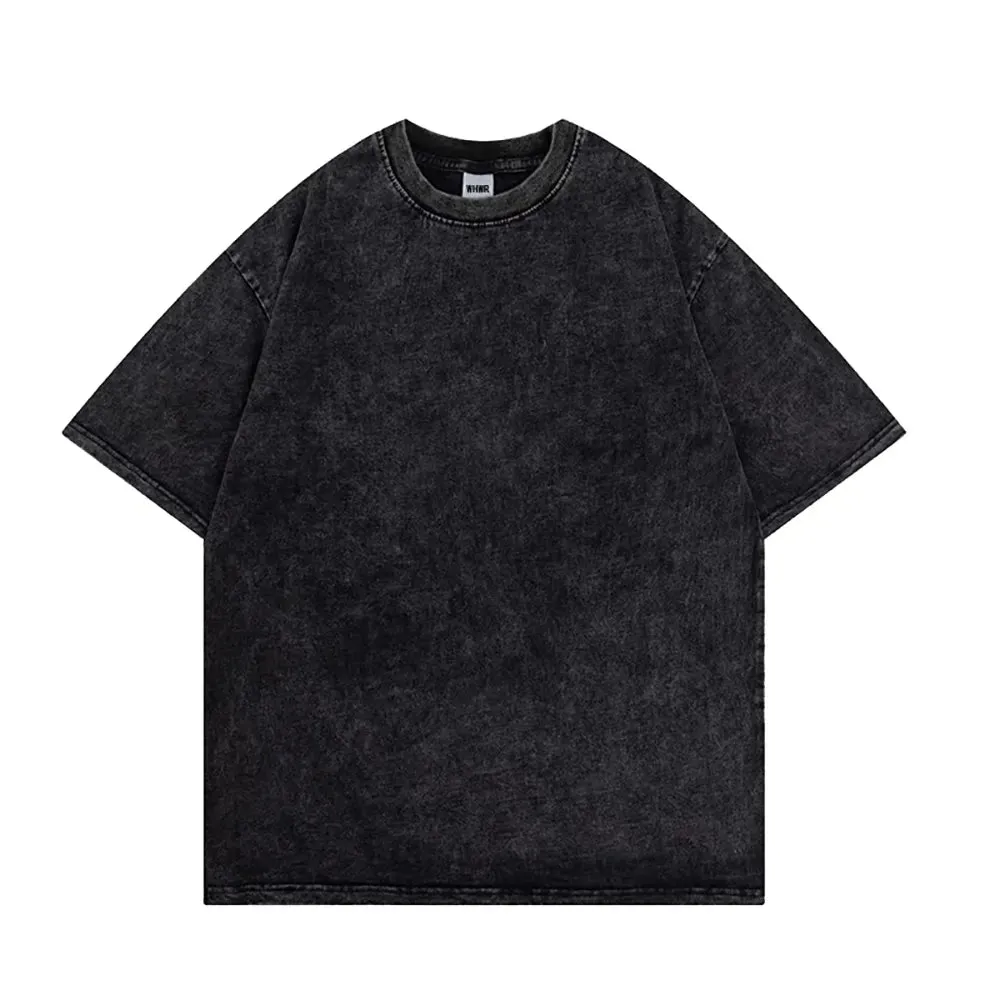 Acid Washed Cotton Hip Hop T-Shirt