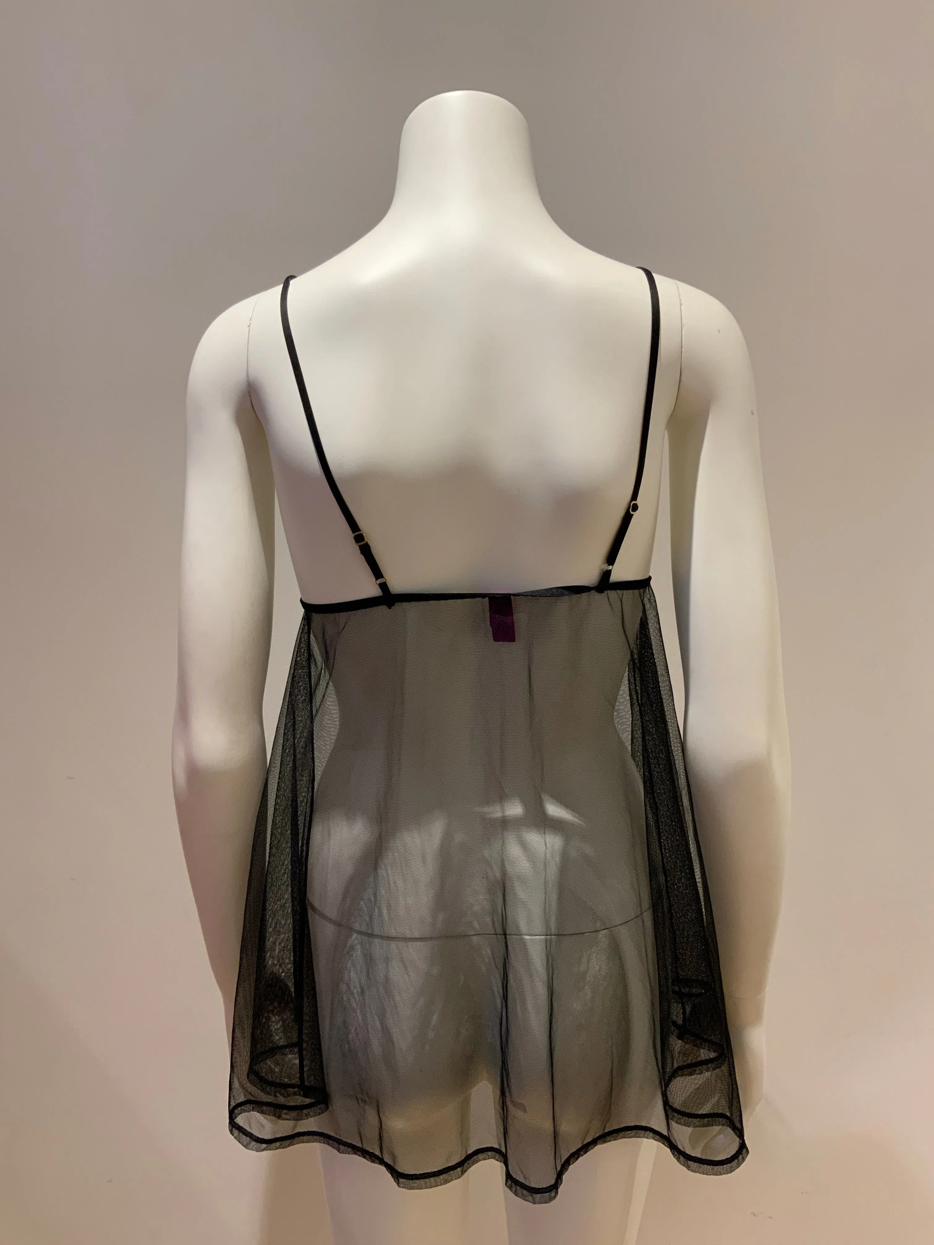 Agent Provocateur Black L'agent By Kaity Sheer Mesh Babydoll Casual Dress small ladies