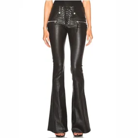 AKIRA: Coole Flare Faux Leder Pants