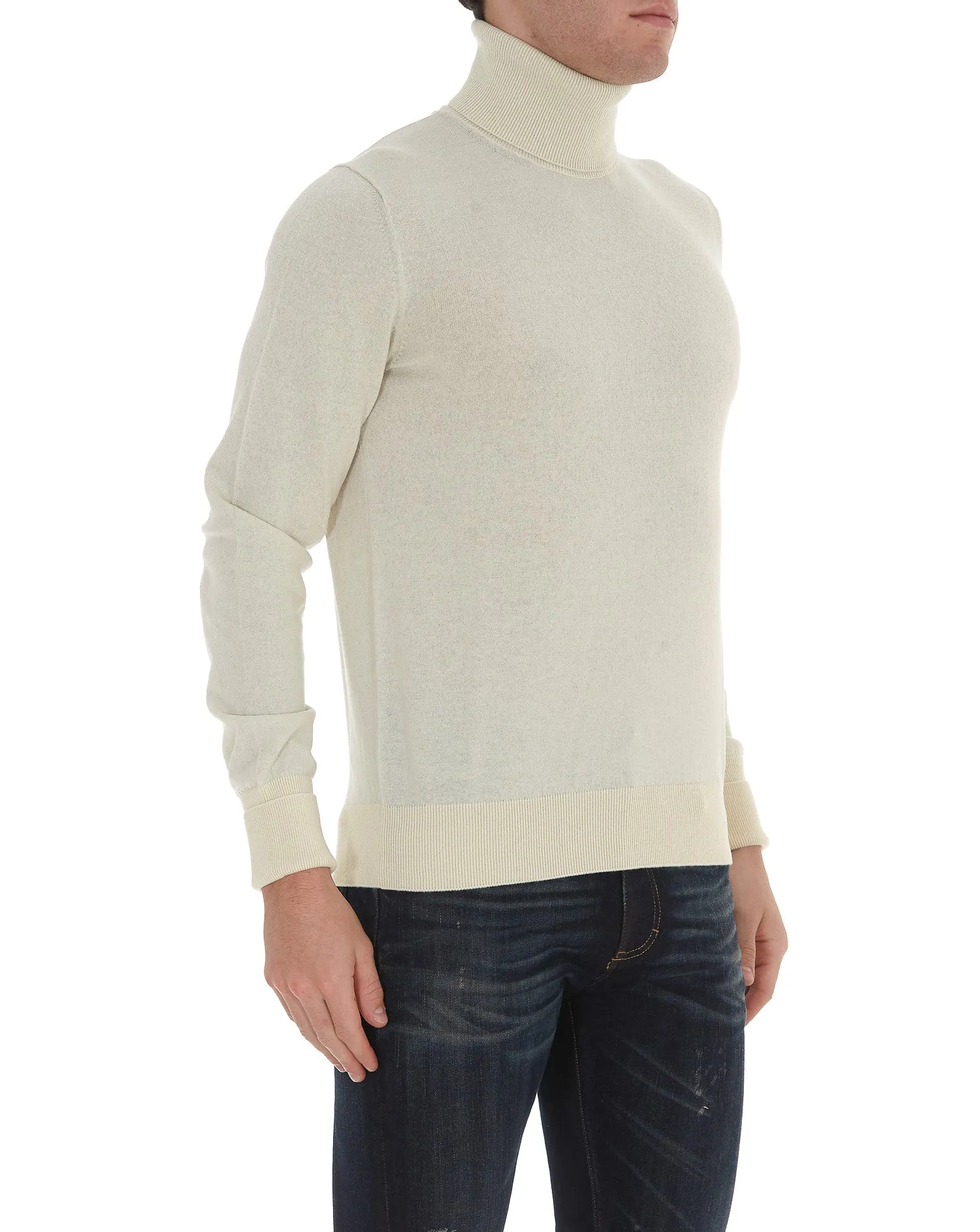 Alexander McQueen Lurex Turtleneck Jumper