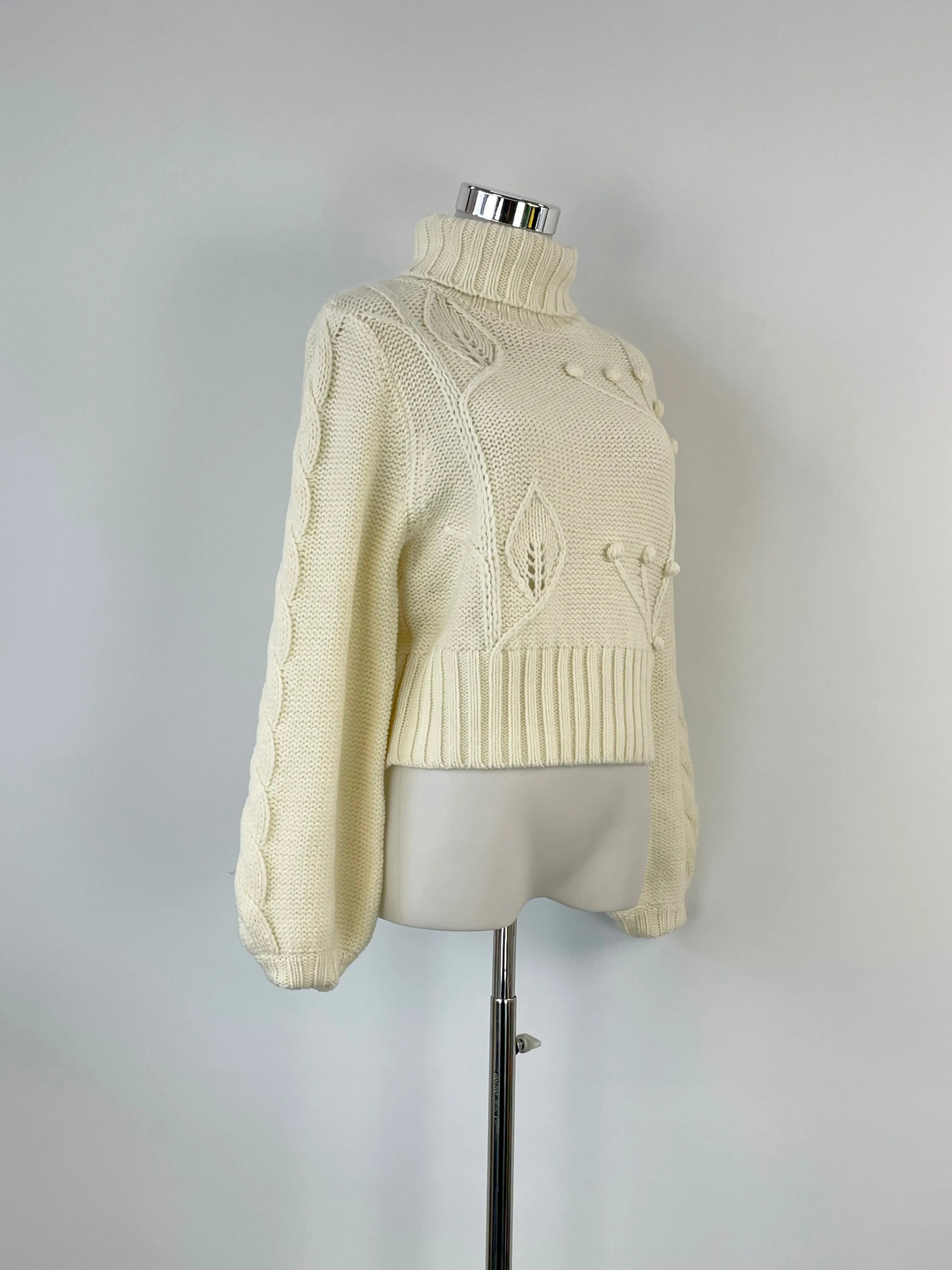 Alice McCall Ecru Knit 'Heaven Knows' Turtle Neck Sweater - AU10