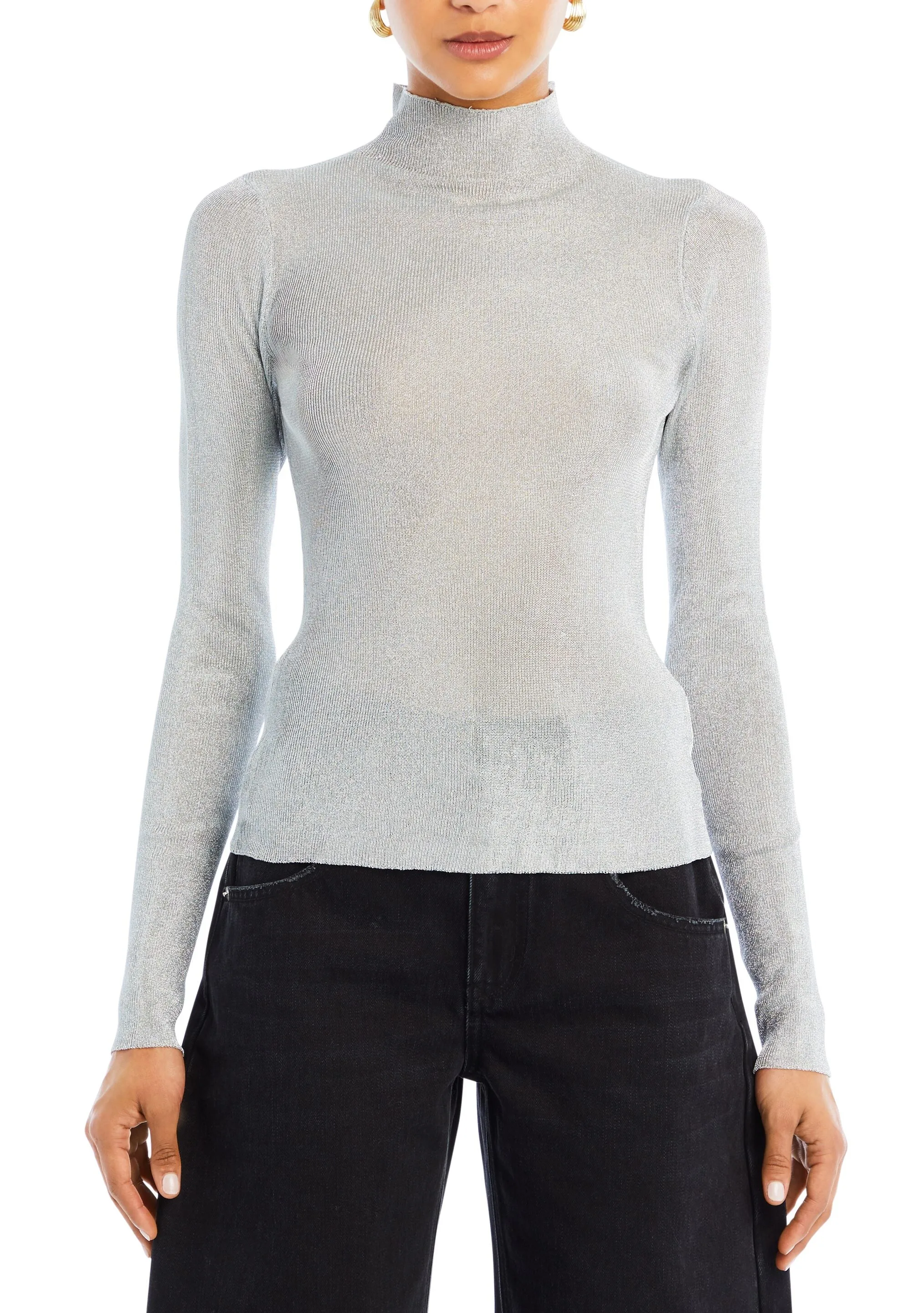 Avery Metallic Knit Top