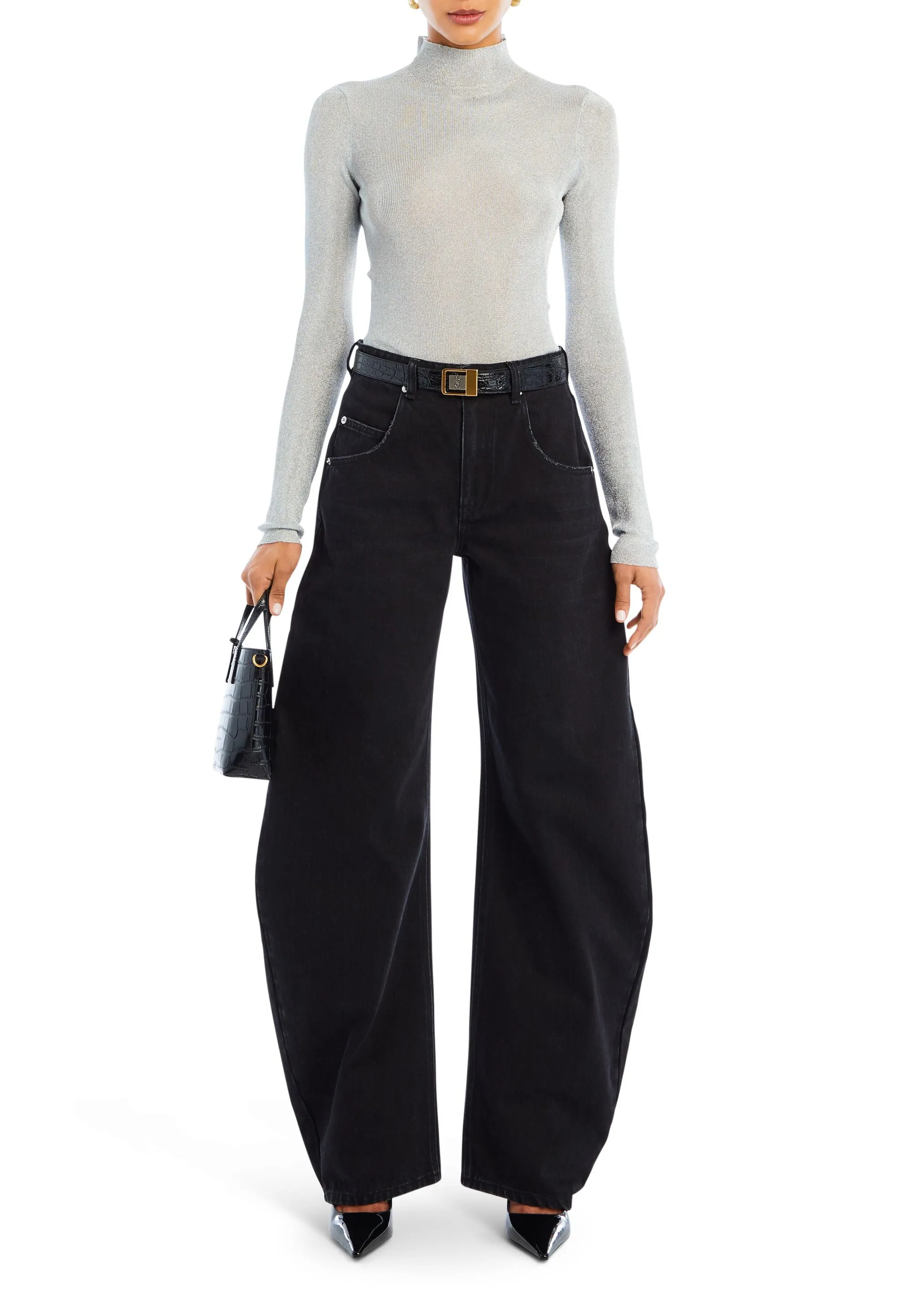 Avery Metallic Knit Top