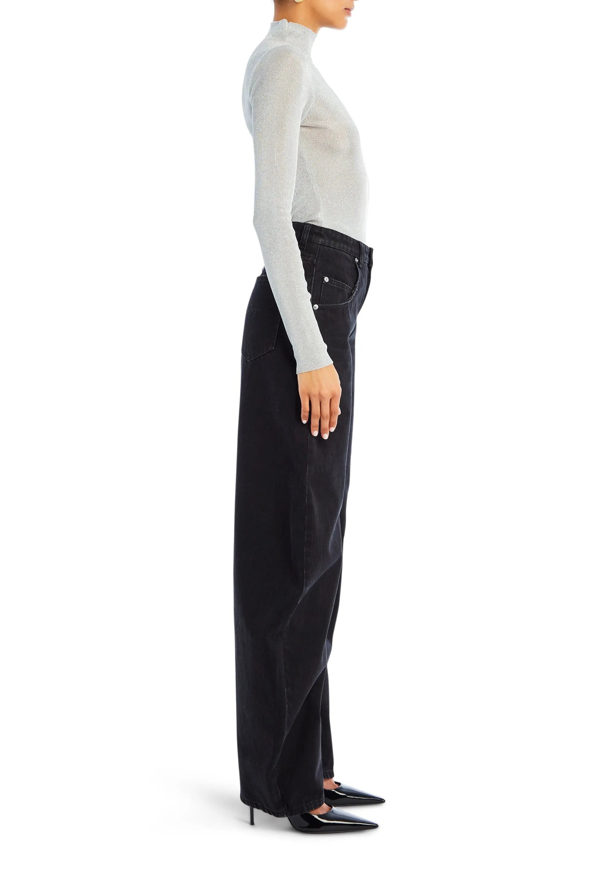 Avery Metallic Knit Top