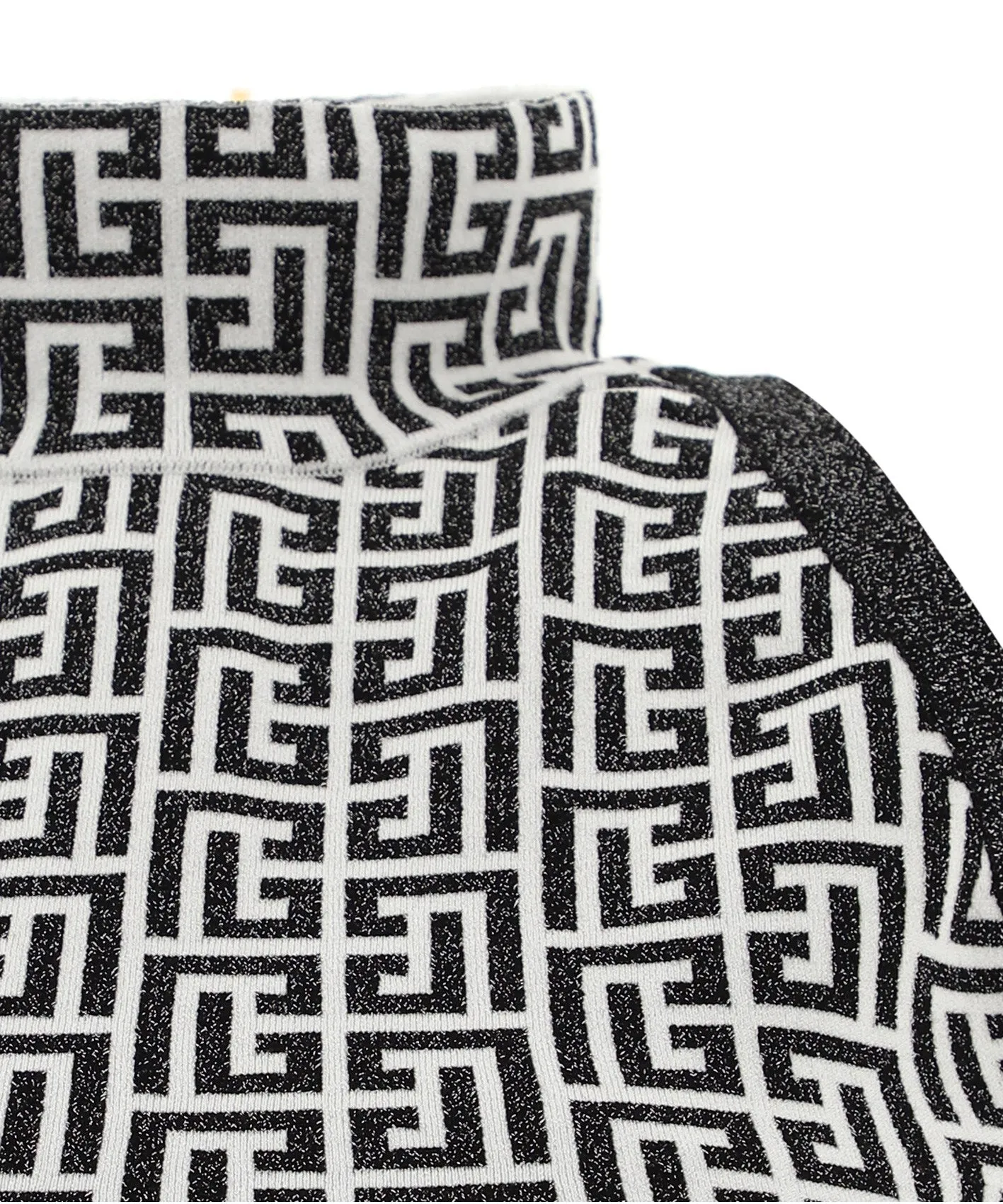 Balmain Monogram Turtleneck Crop Top