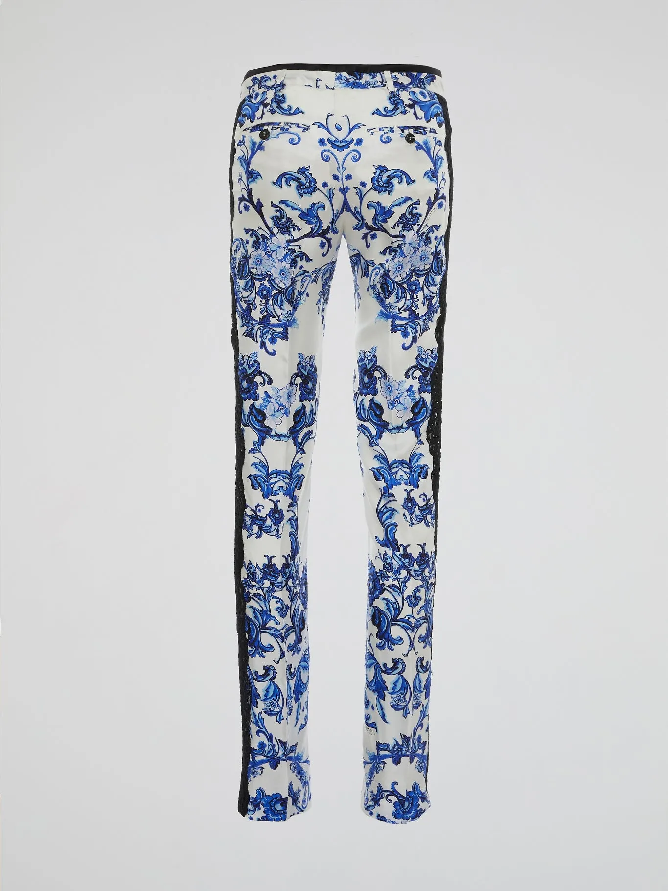 Baroque Print High-Waist Pants
