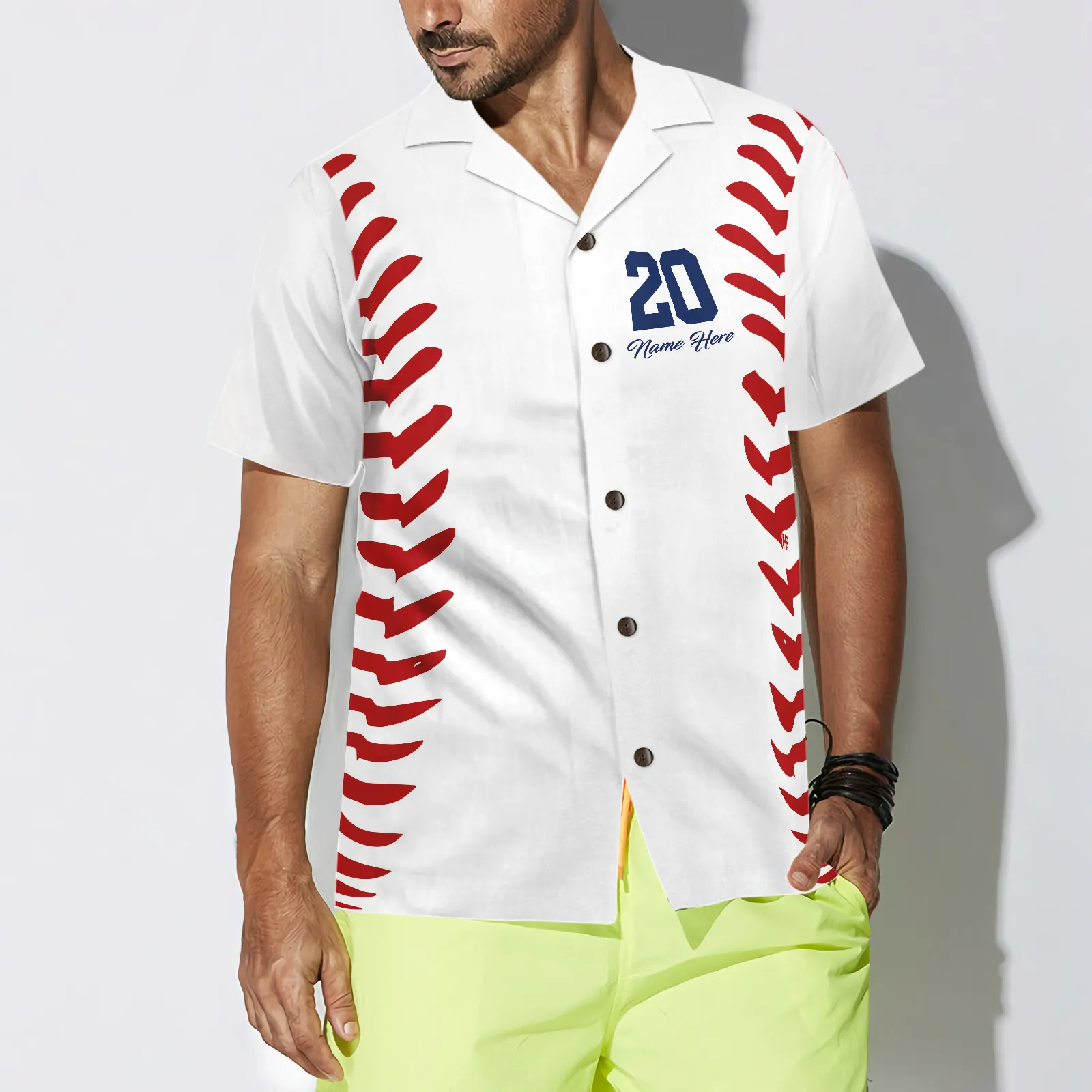 Baseball Basic Pattern Custom Hawaiian Shirt