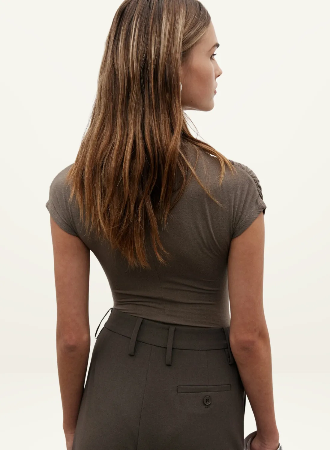 Bayse Amrita Sleeveless Bodysuit in MINK