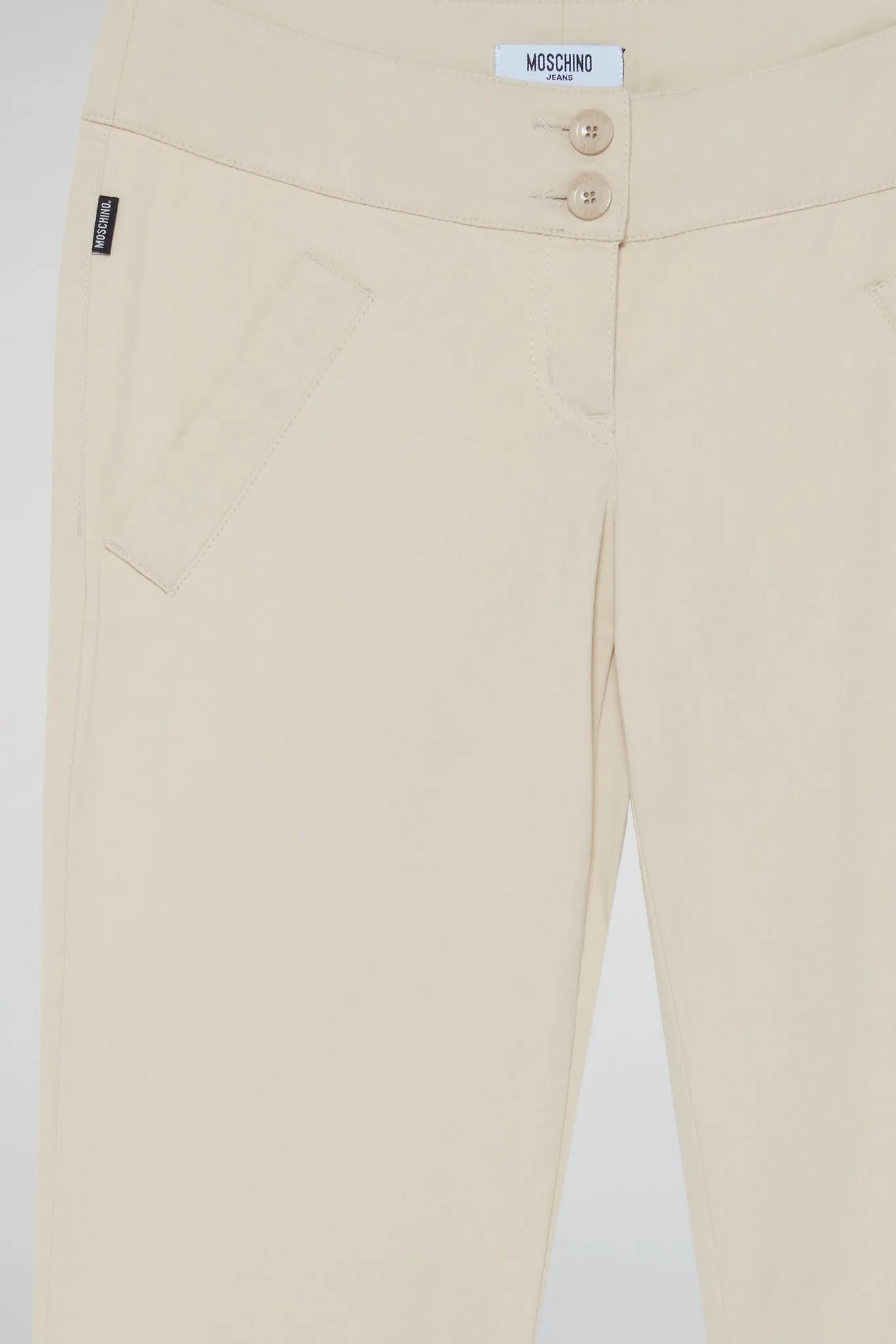 Beige Chic High-Waist Flare Pants