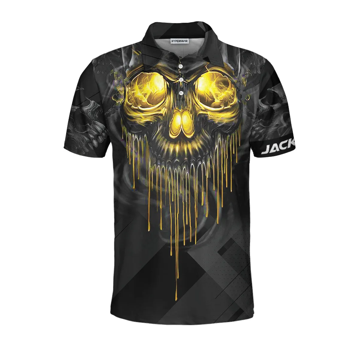 Billiards Pool Player Skull Custom Polo Shirt, Skull Billiards Shirt For Billiards Players, Personalized Billiards Gift