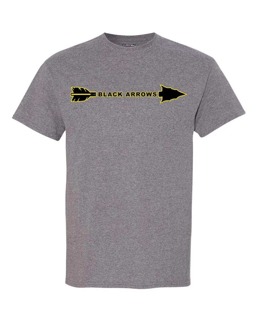 Black Arrow Design, In Different Colors 50-50 Blend Unisex Short Sleeve Shirt