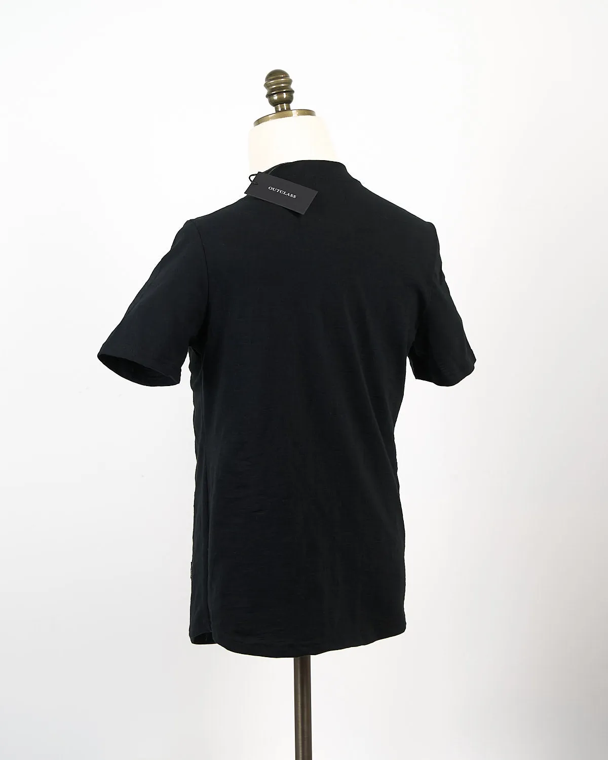 Black Slub S/S Henley