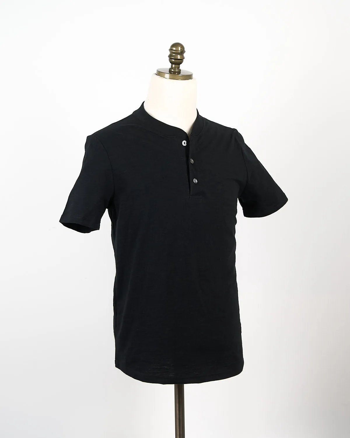 Black Slub S/S Henley