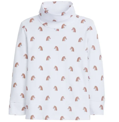 Boy Horse Printed Turtleneck