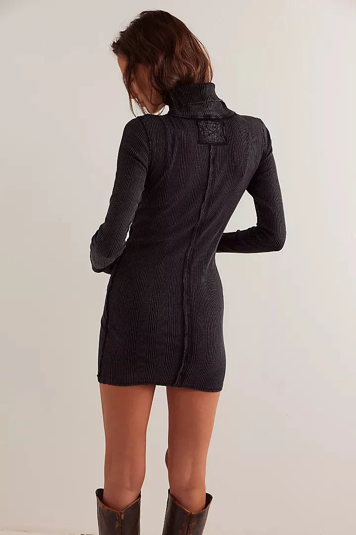 Brynn Long Turtleneck Tunic - Black
