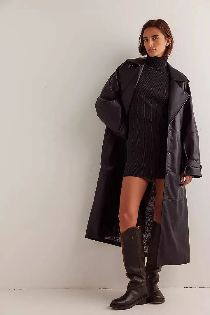 Brynn Long Turtleneck Tunic - Black