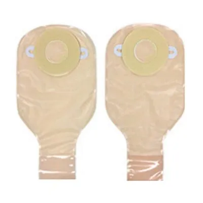 BX/10 - Nu-Flex Adult Drain Pouch With Barrier Pre-Cut 2-1/8" Convex, Roll-Up Closure