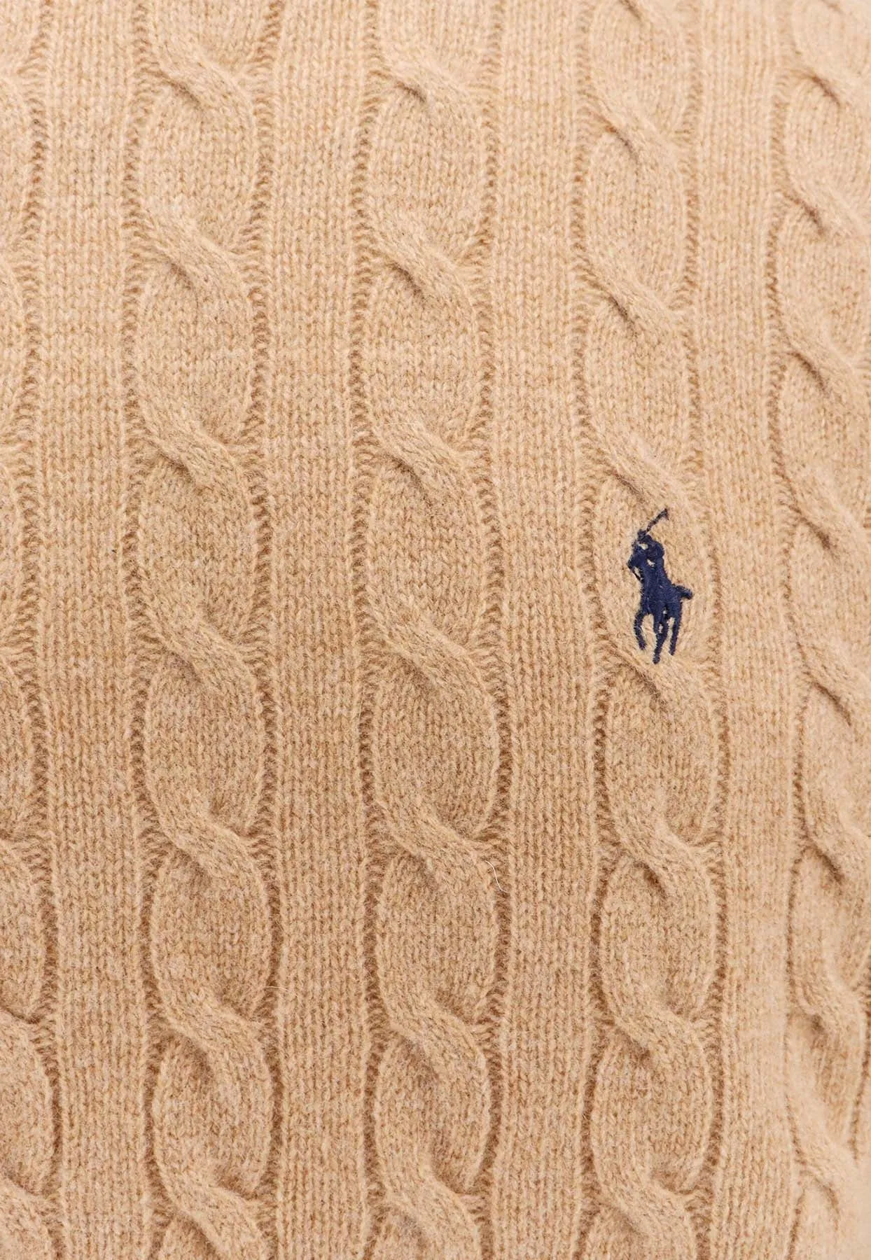 Cable Knit Turtleneck Wool Sweater