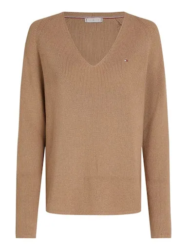 Cable Knit V-Neck Jumper