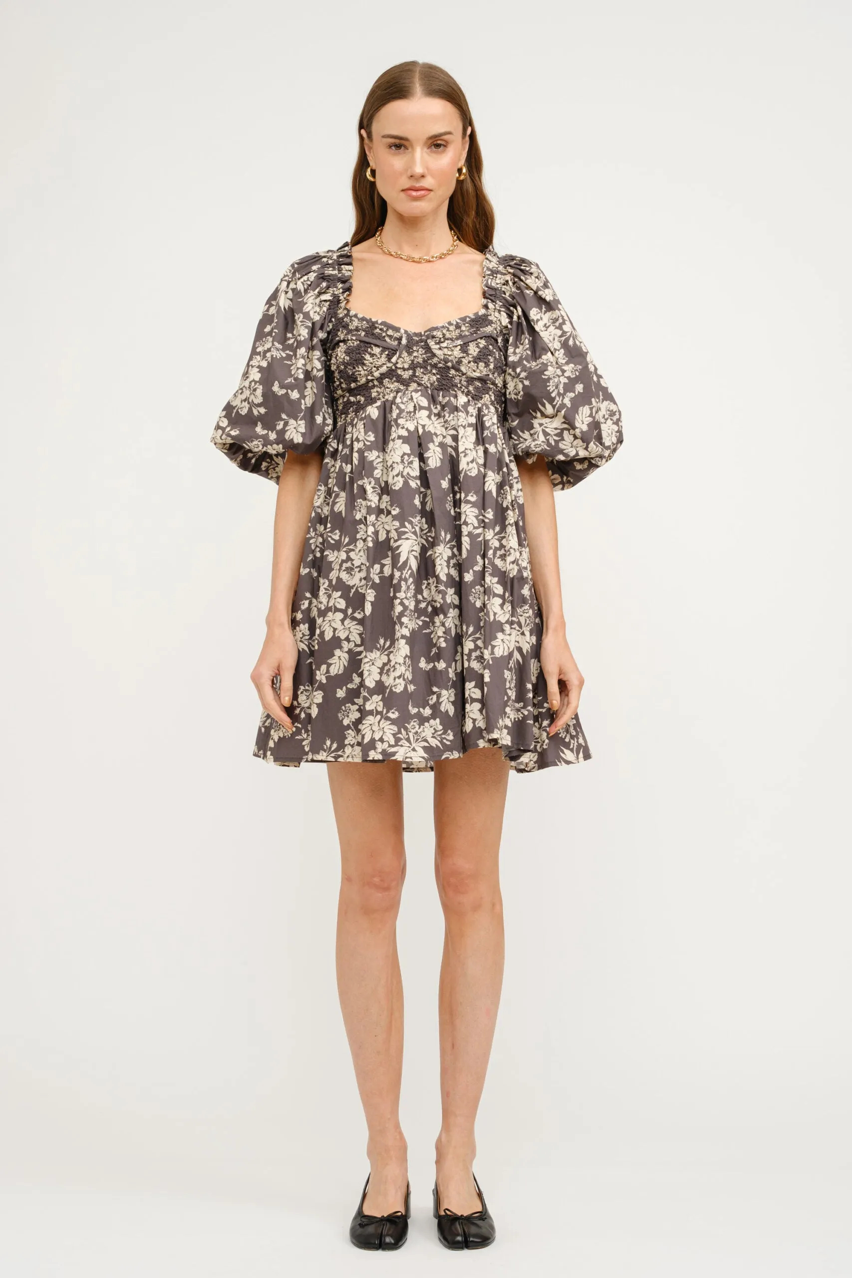 Cara Puff Sleeve Babydoll Dress