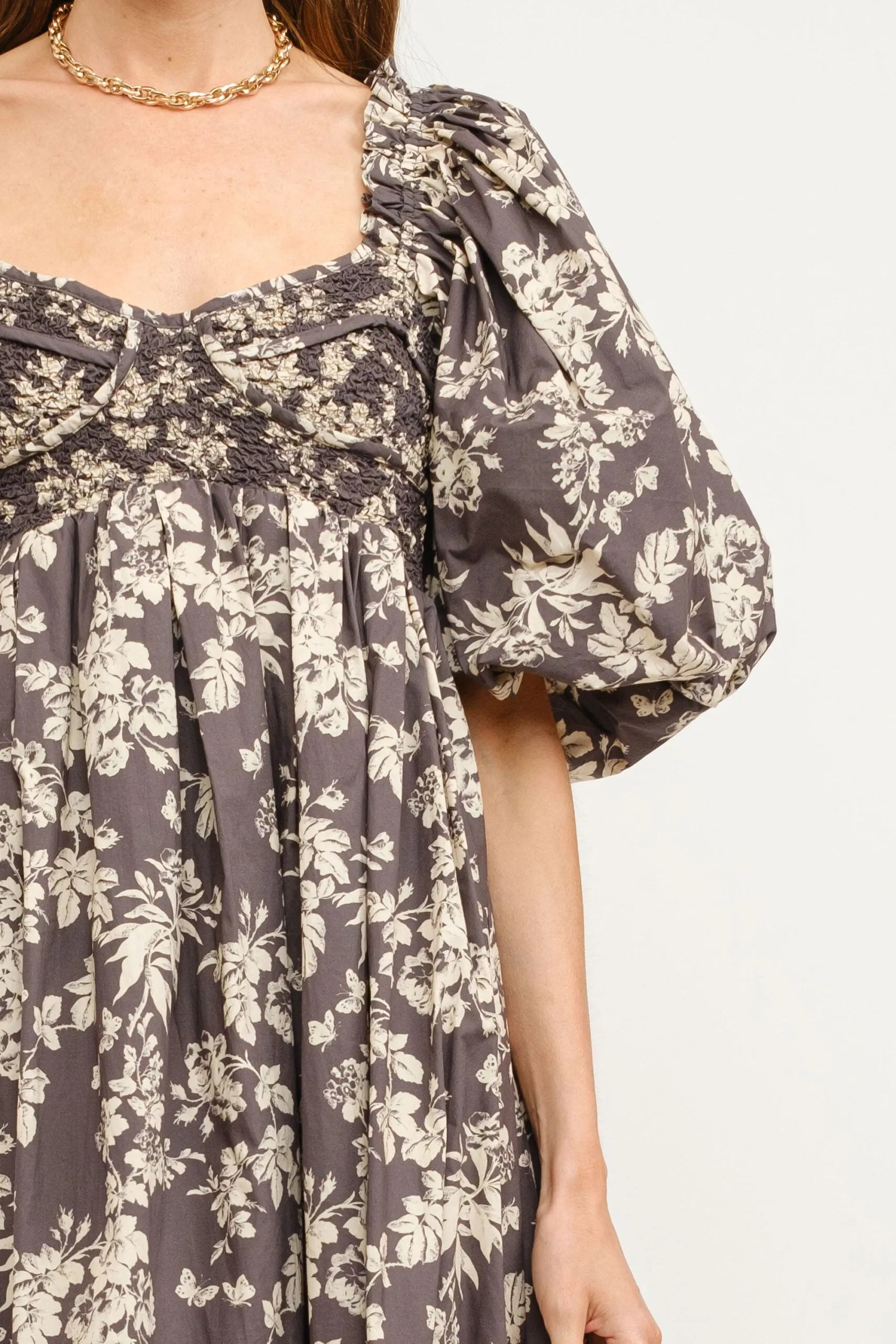 Cara Puff Sleeve Babydoll Dress