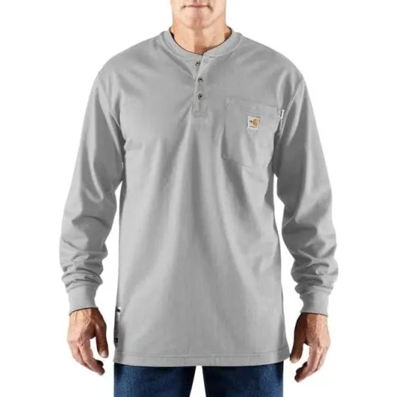 Carhartt Men’s Shirt Flame Resistant Long Sleeve Henley