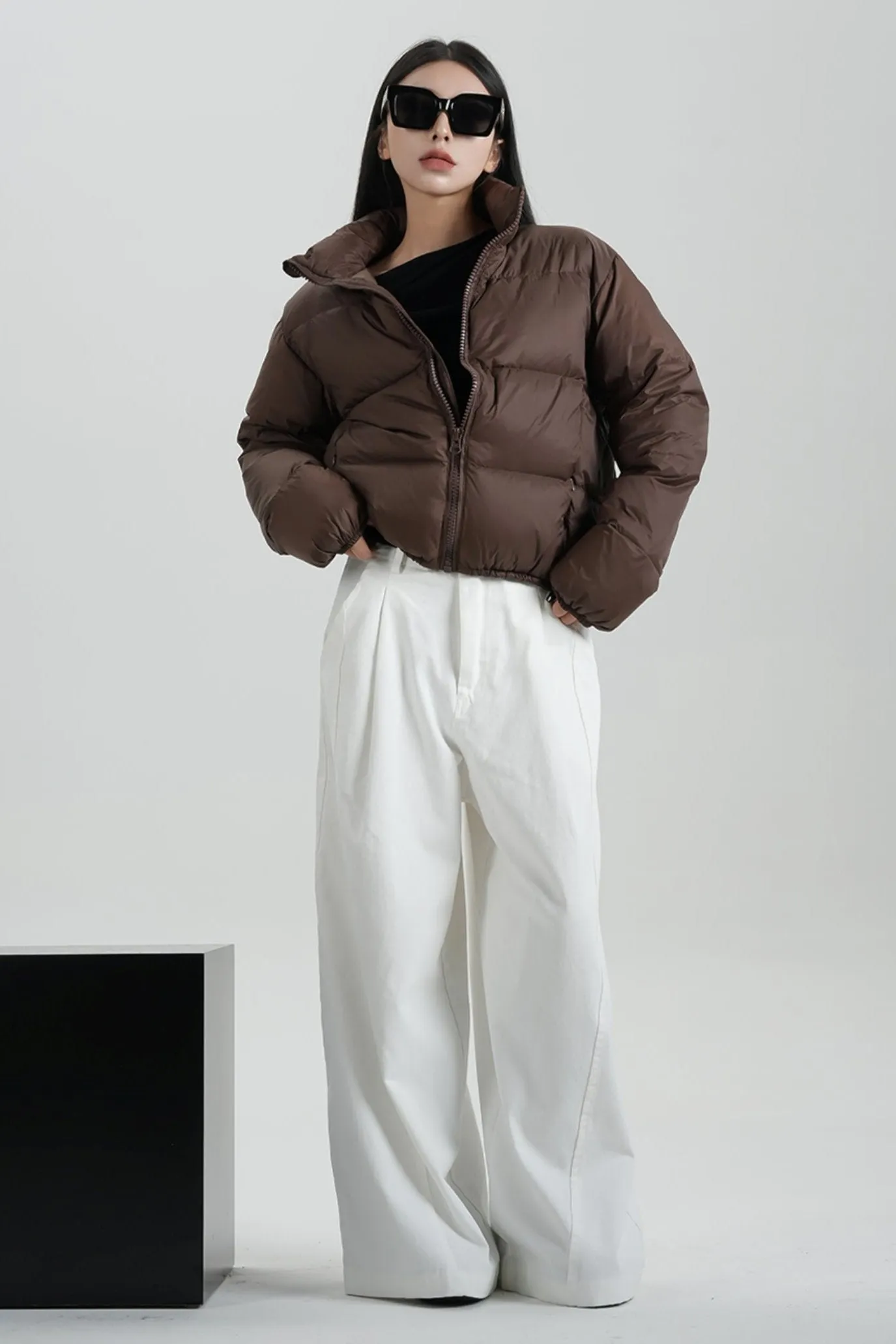 Casual High Waist Mop Pants