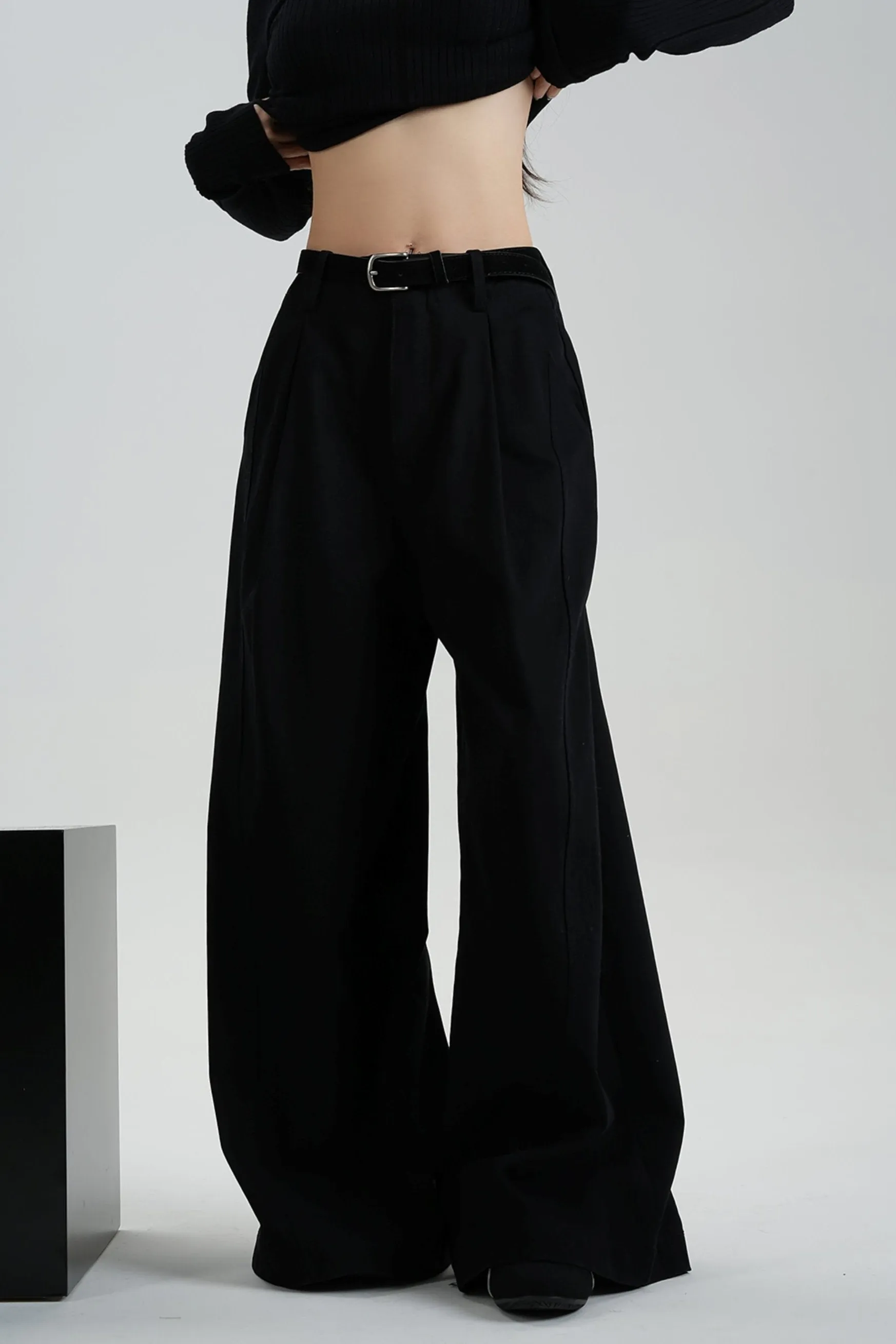 Casual High Waist Mop Pants