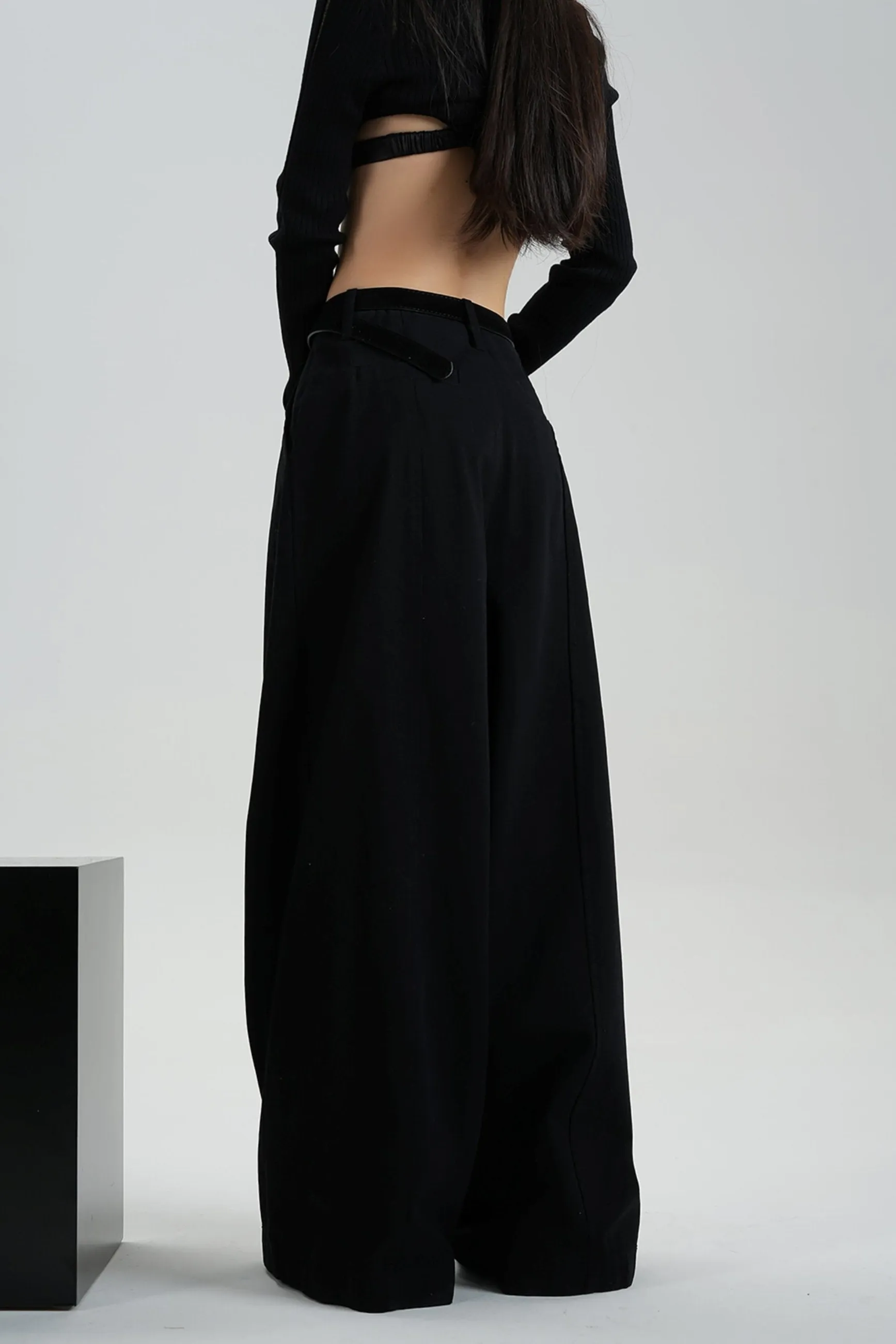 Casual High Waist Mop Pants