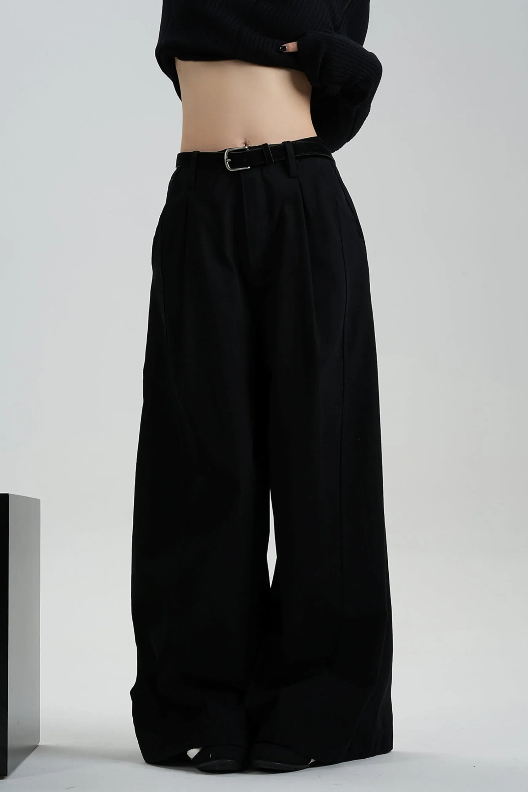 Casual High Waist Mop Pants
