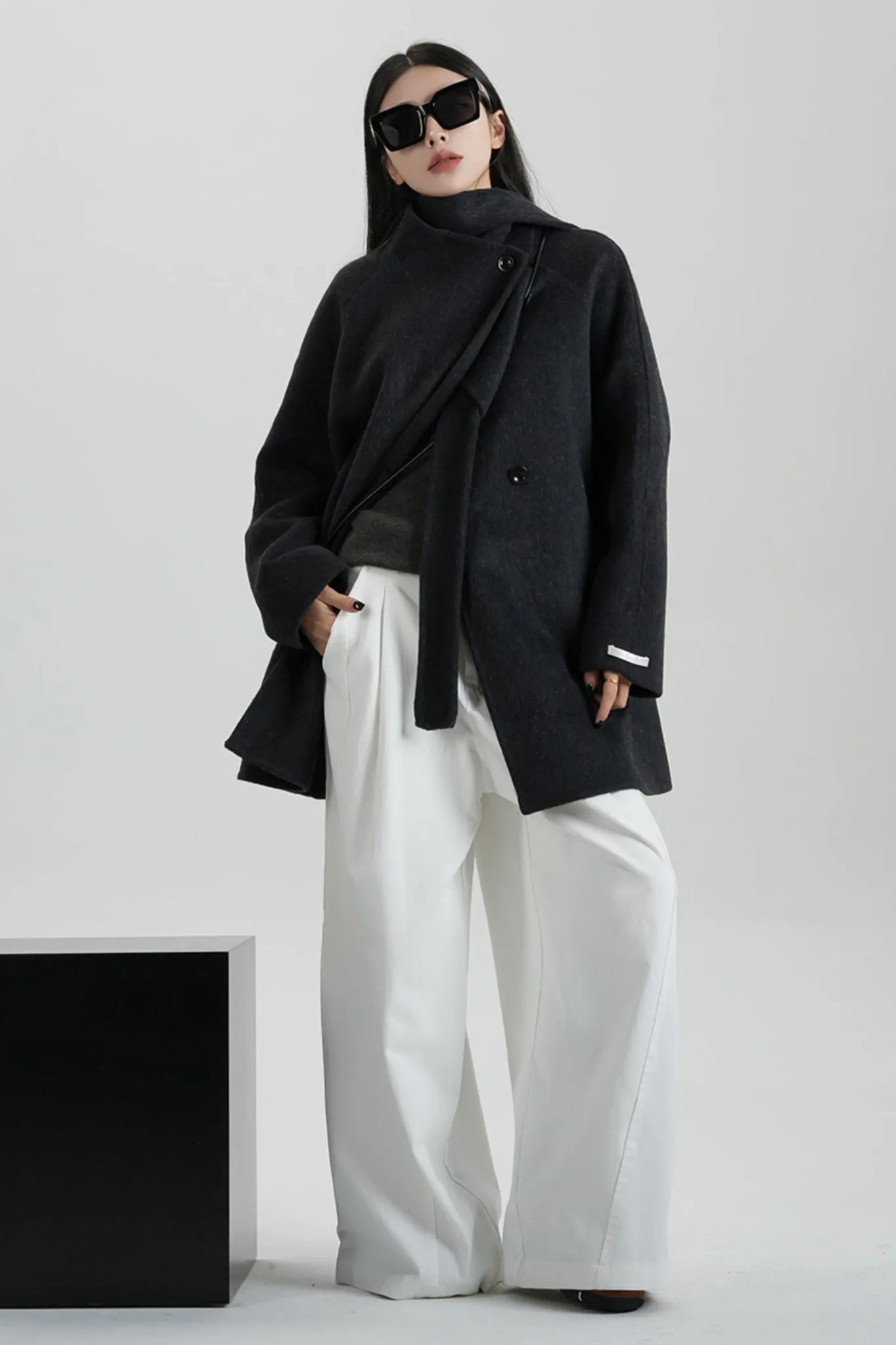 Casual High Waist Mop Pants