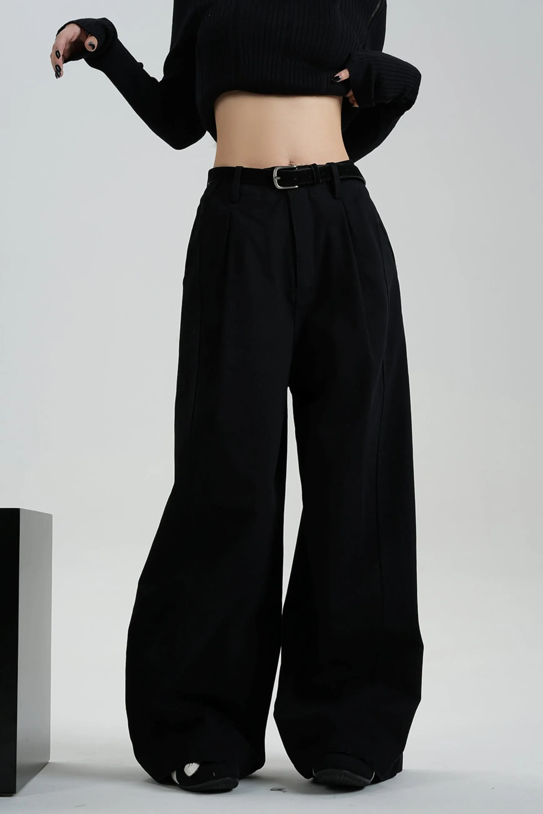 Casual High Waist Mop Pants