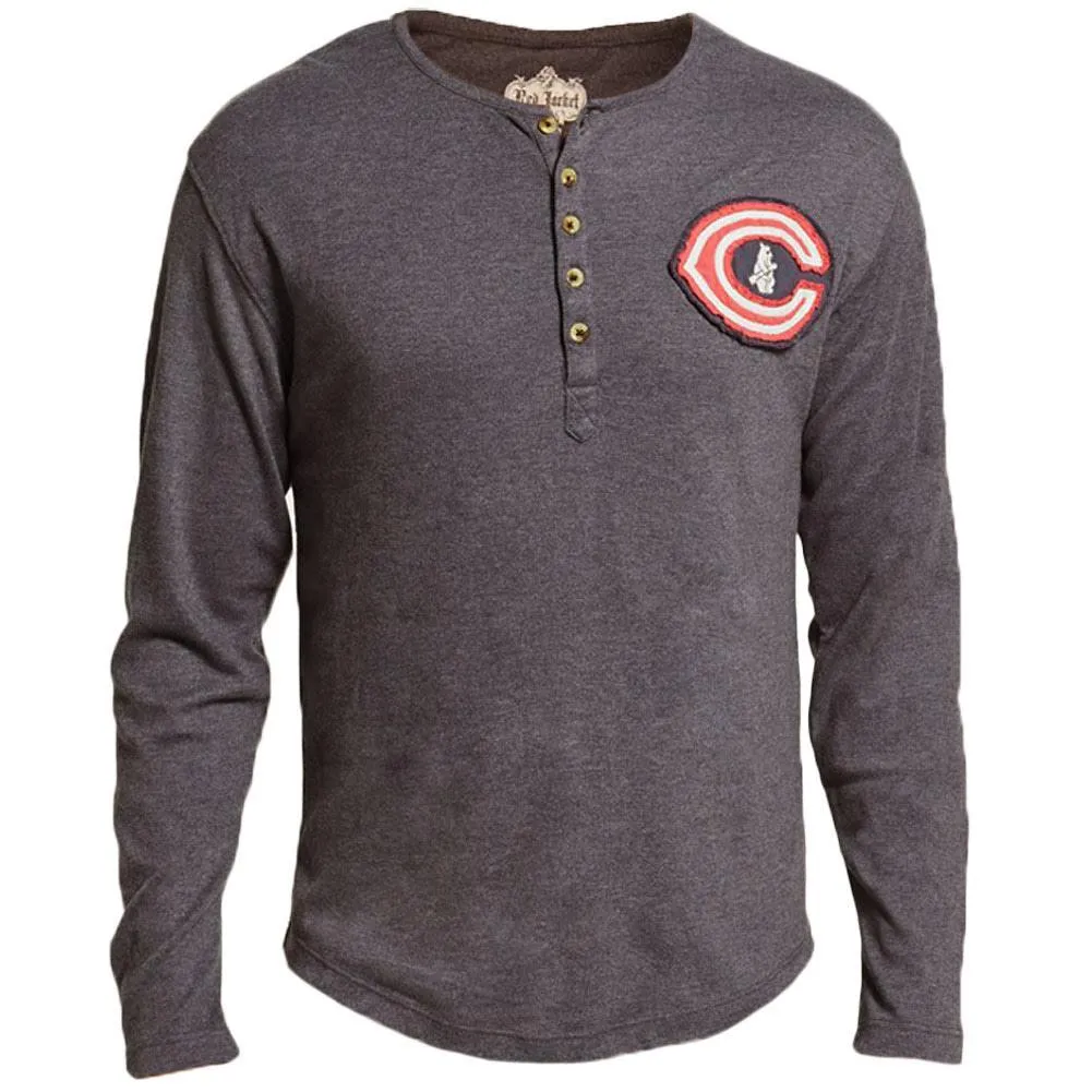 Chicago Cubs - Chest Logo Primo Adult Henley Long Sleeve T-Shirt