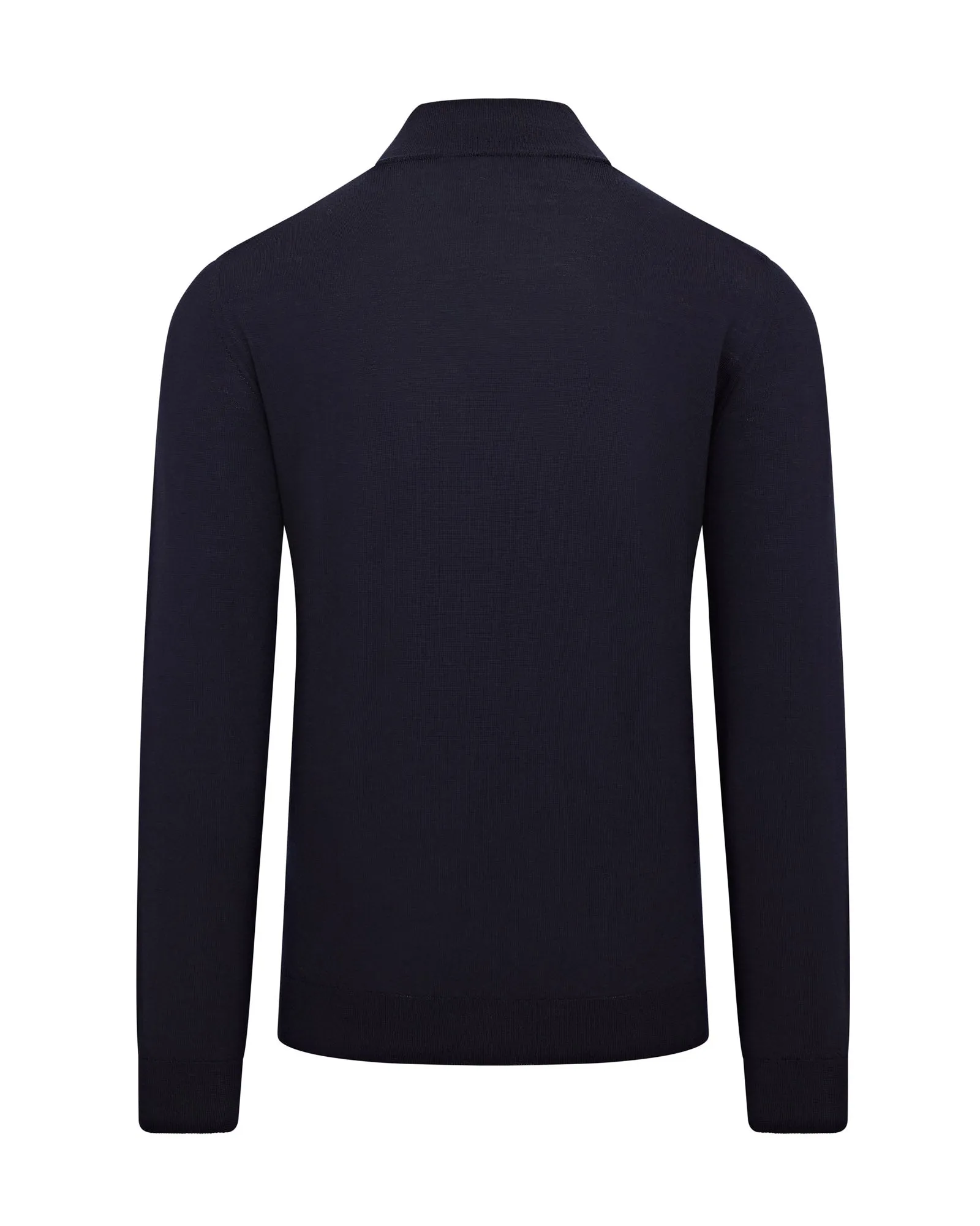 Corneliani Extra Fine Merino Quarter Zip Jumper (Navy)