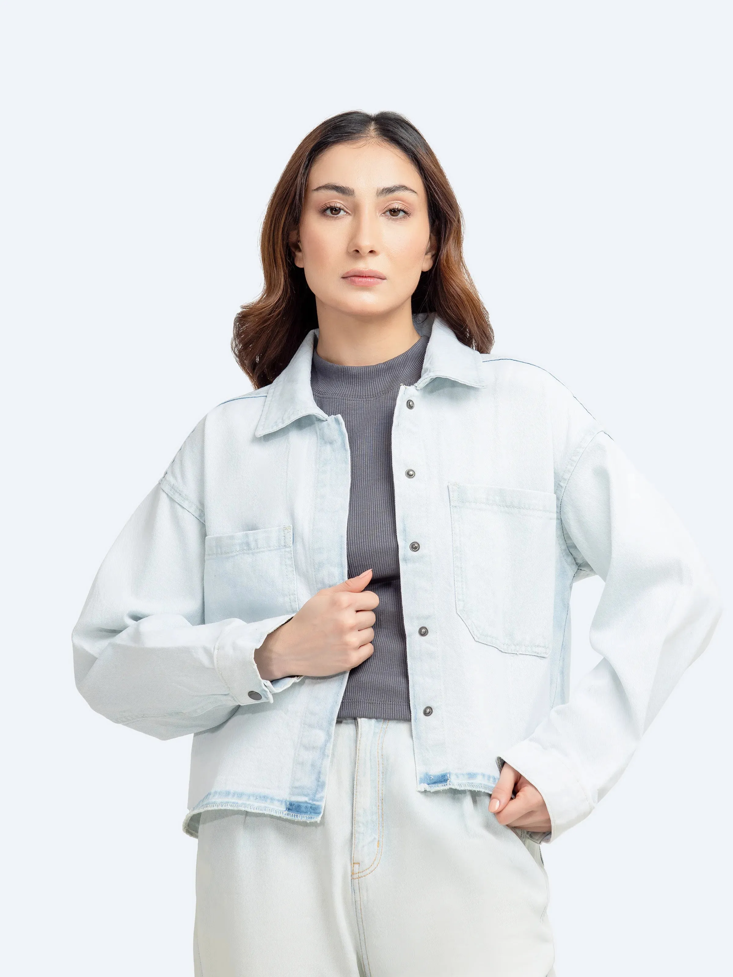Cropped Denim Jacket - FWTJD24-002