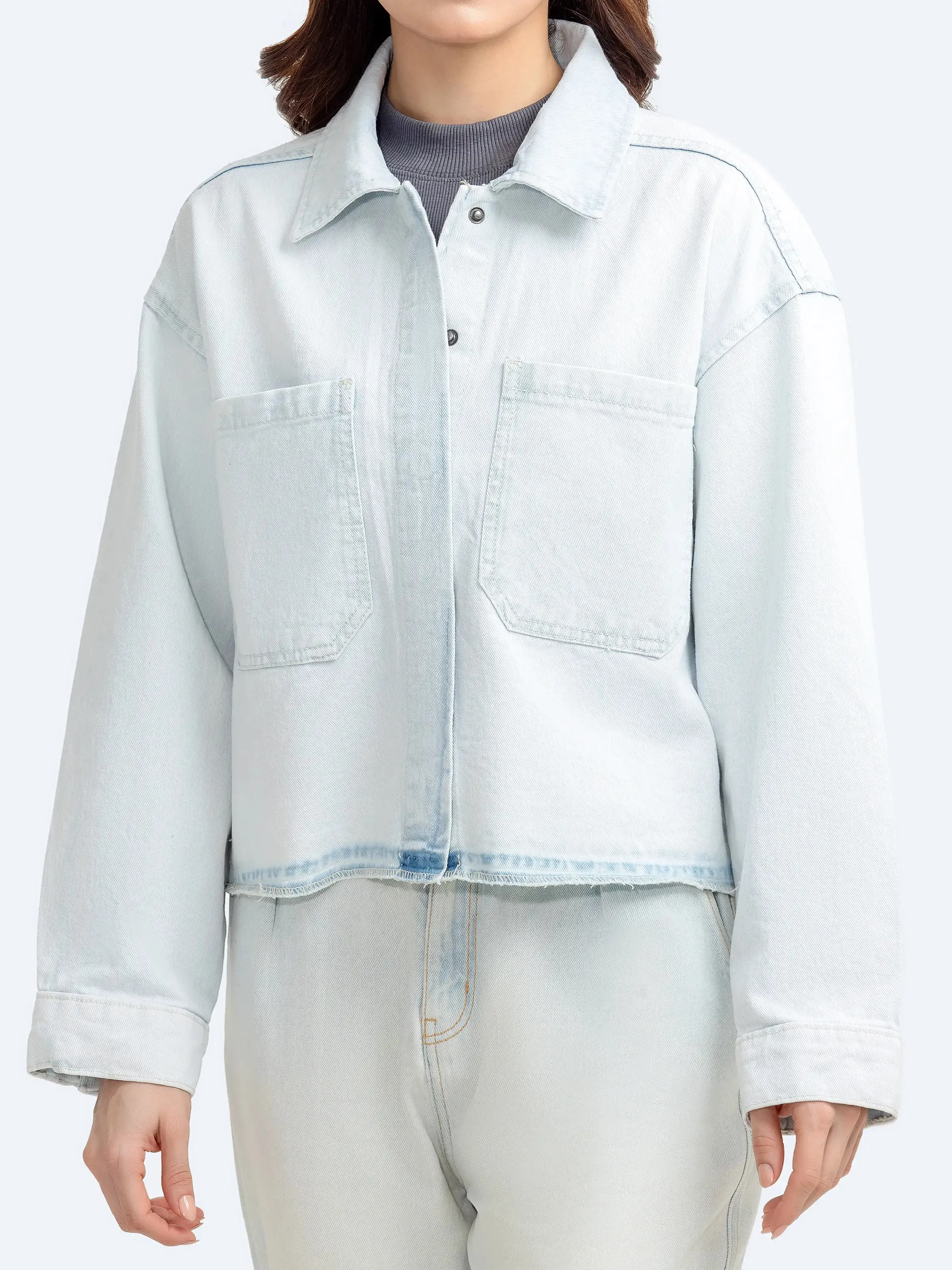 Cropped Denim Jacket - FWTJD24-002