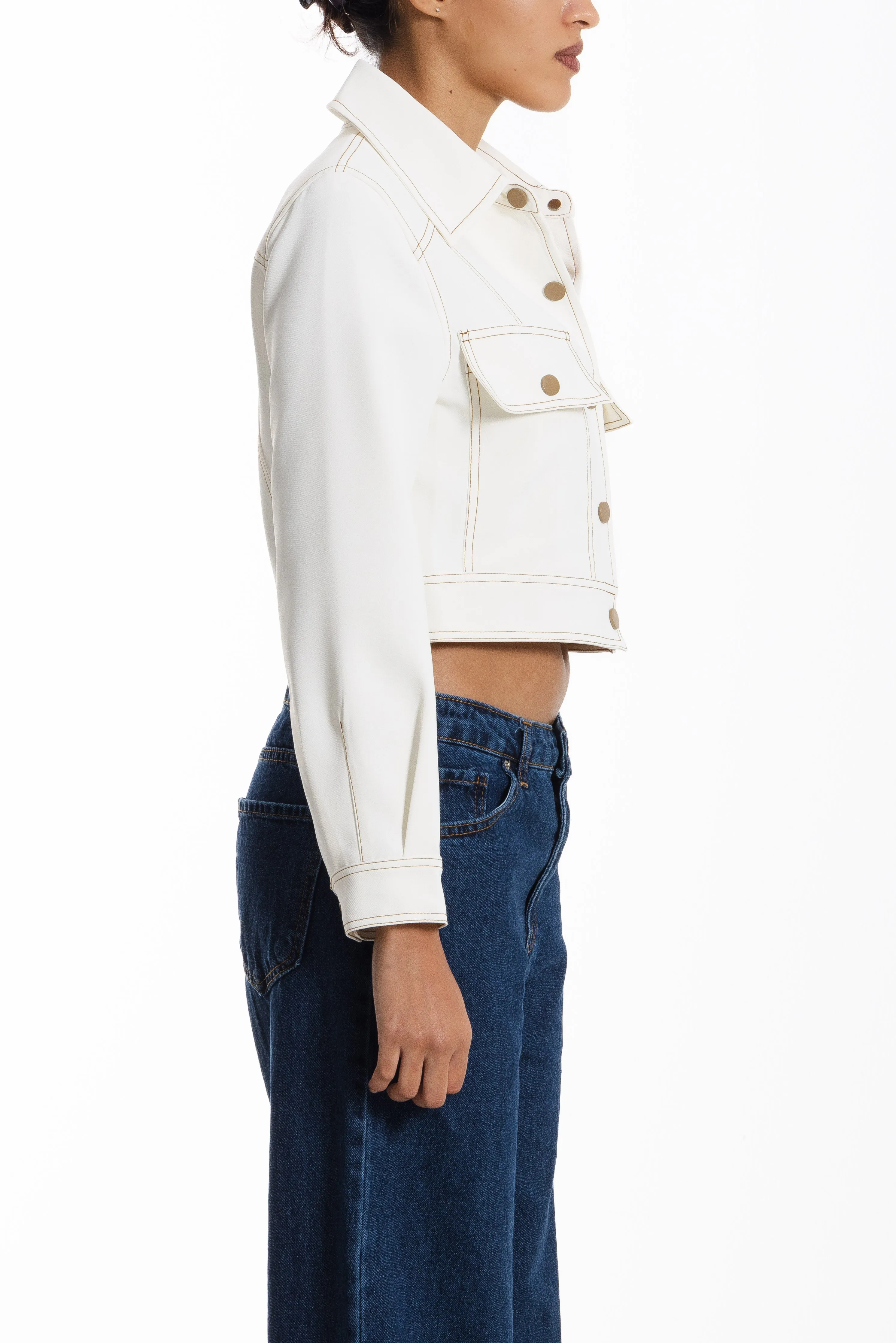 CROPPED DENIM JACKET