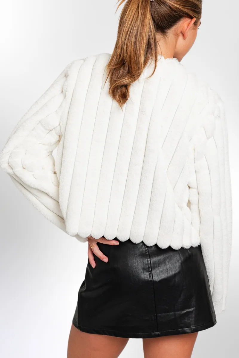 Cropped Faux Fur Jacket