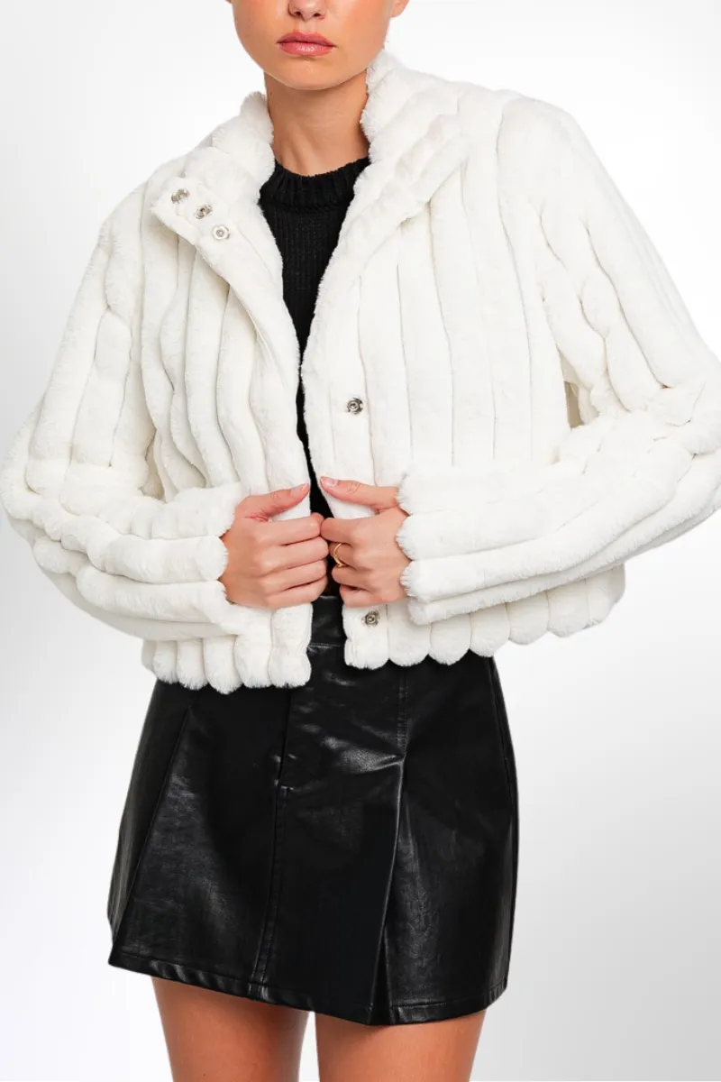 Cropped Faux Fur Jacket