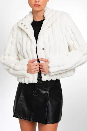 Cropped Faux Fur Jacket