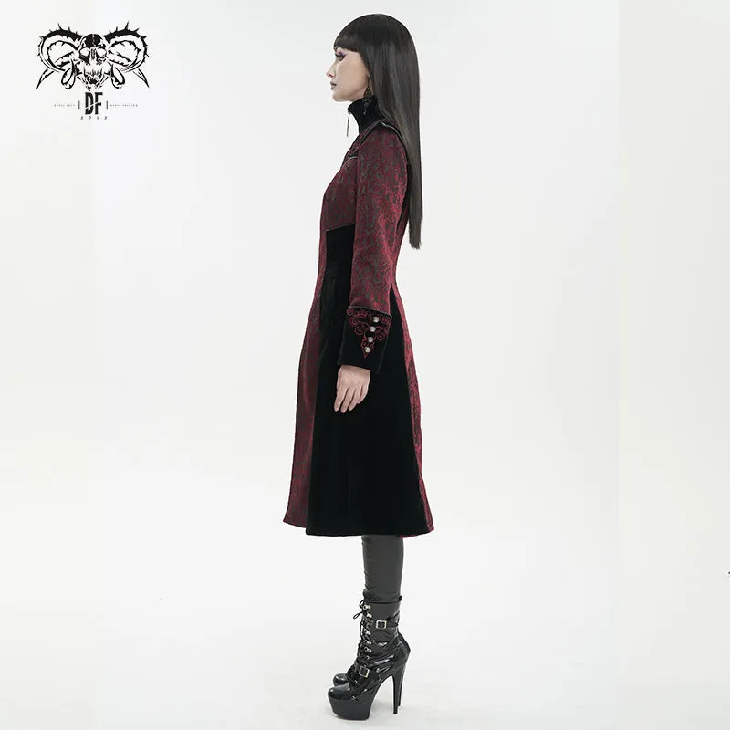 CT20502 Black and Red Jacquard Embroidered Jacket