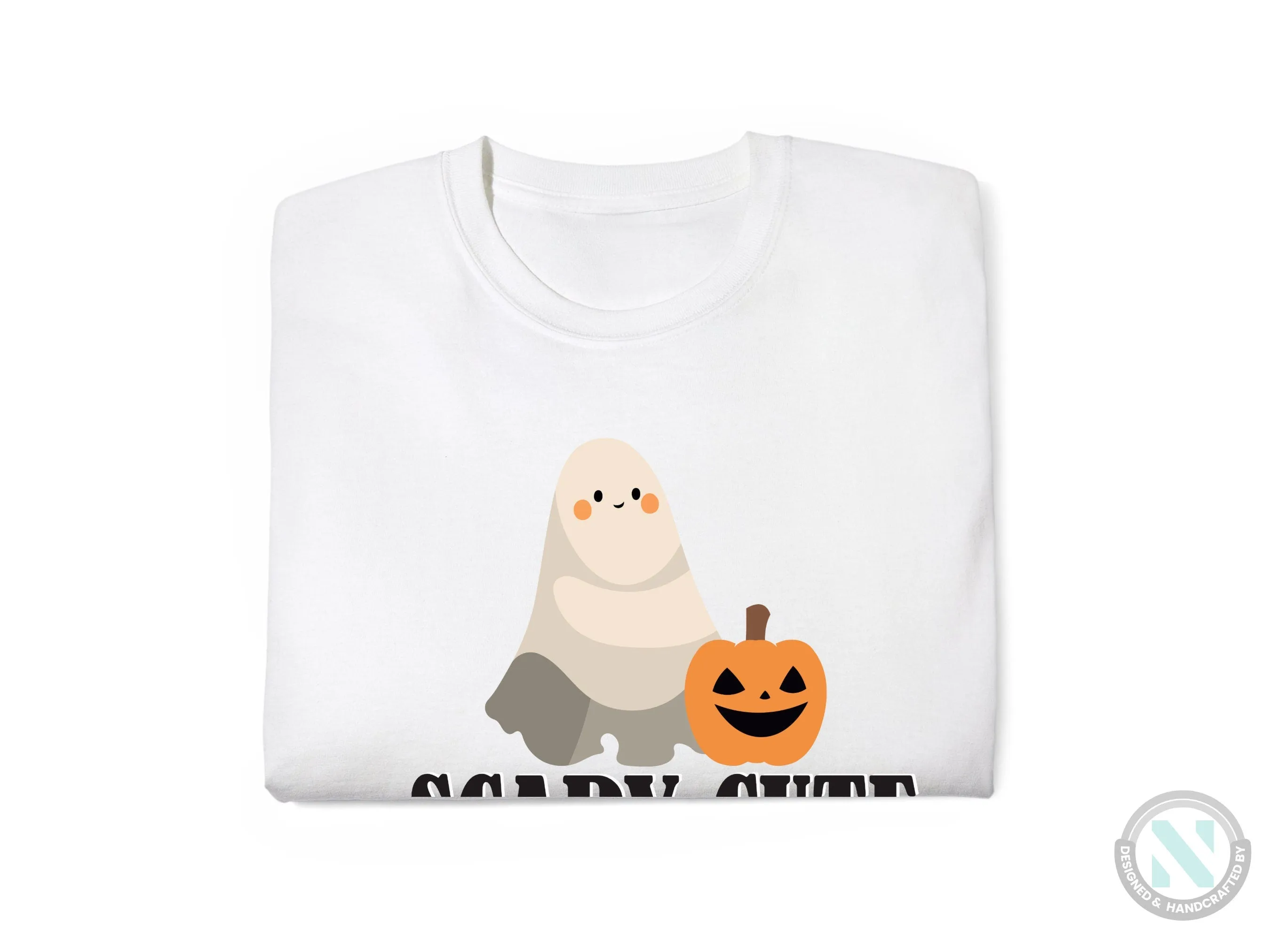 Custom Name Baby Bodysuit With text "Scary Cute" For 1st Halloween Party Celebrations