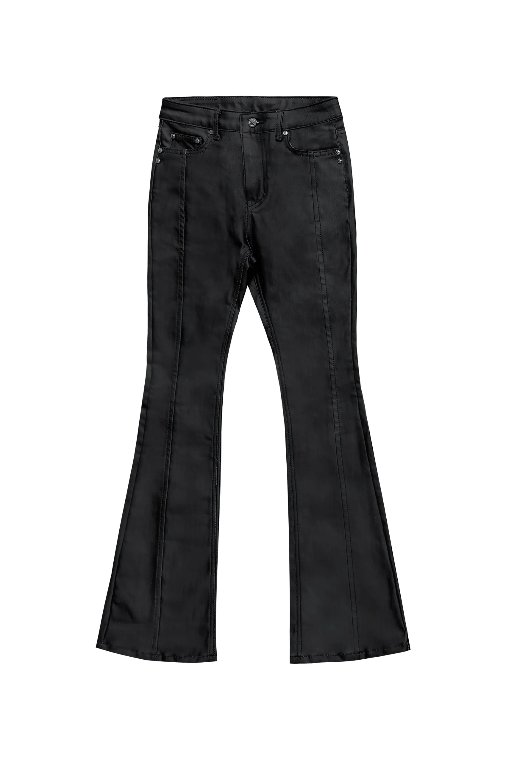 [DARLING YOU ARE BAD] SS 24 COATED BLACK BOOTS CUT DENIM