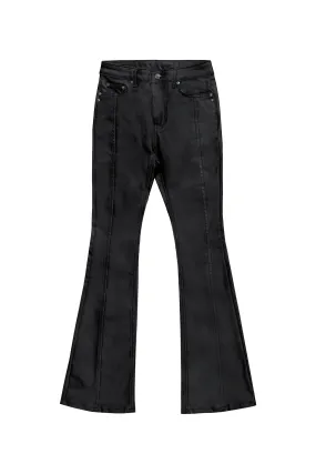 [DARLING YOU ARE BAD] SS 24 COATED BLACK BOOTS CUT DENIM