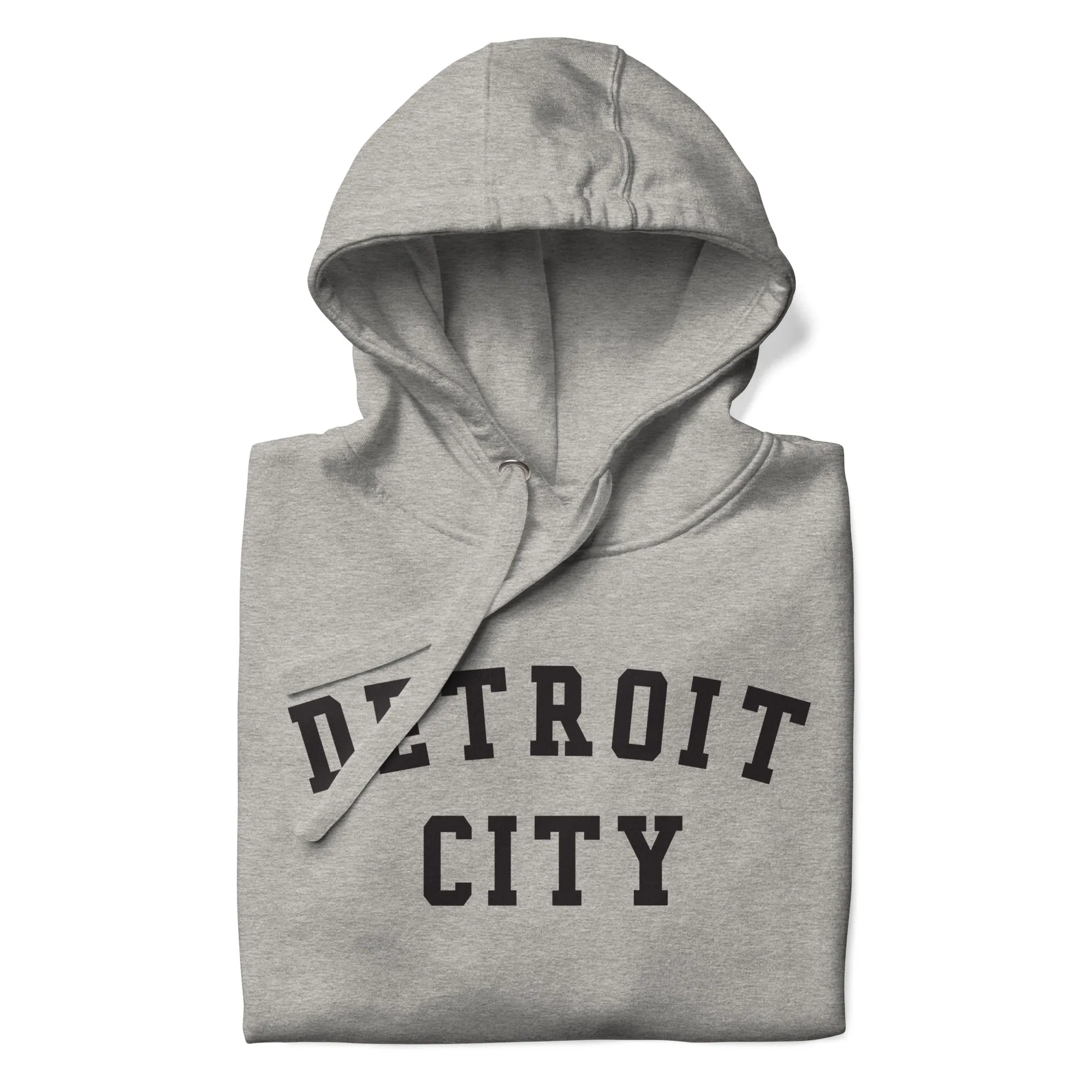 Detroit City Premium Pullover Unisex Hoodie - Athletic Gray / Black