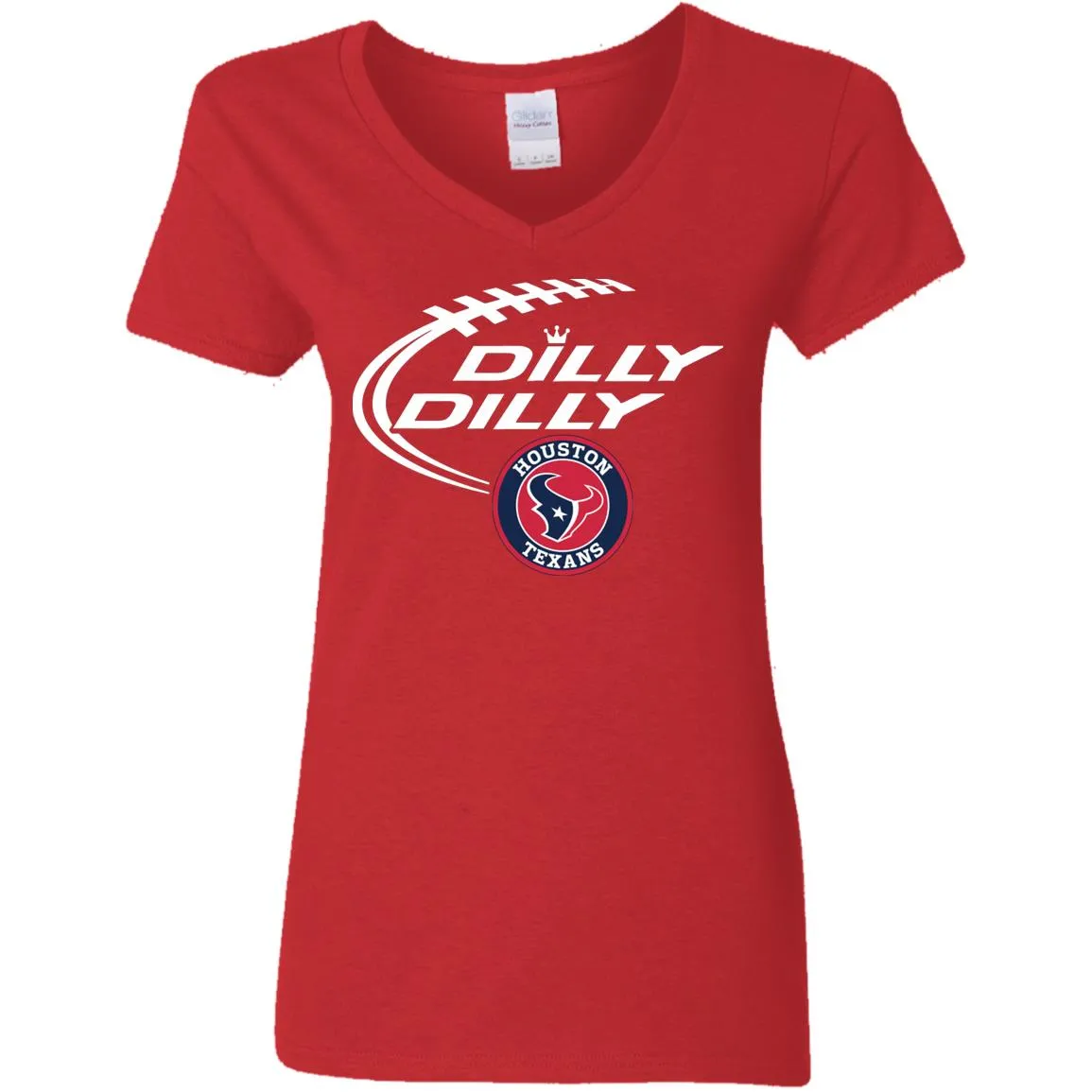Dilly Dilly Houston Texans Nfl Football Women V-Neck T-Shirt
