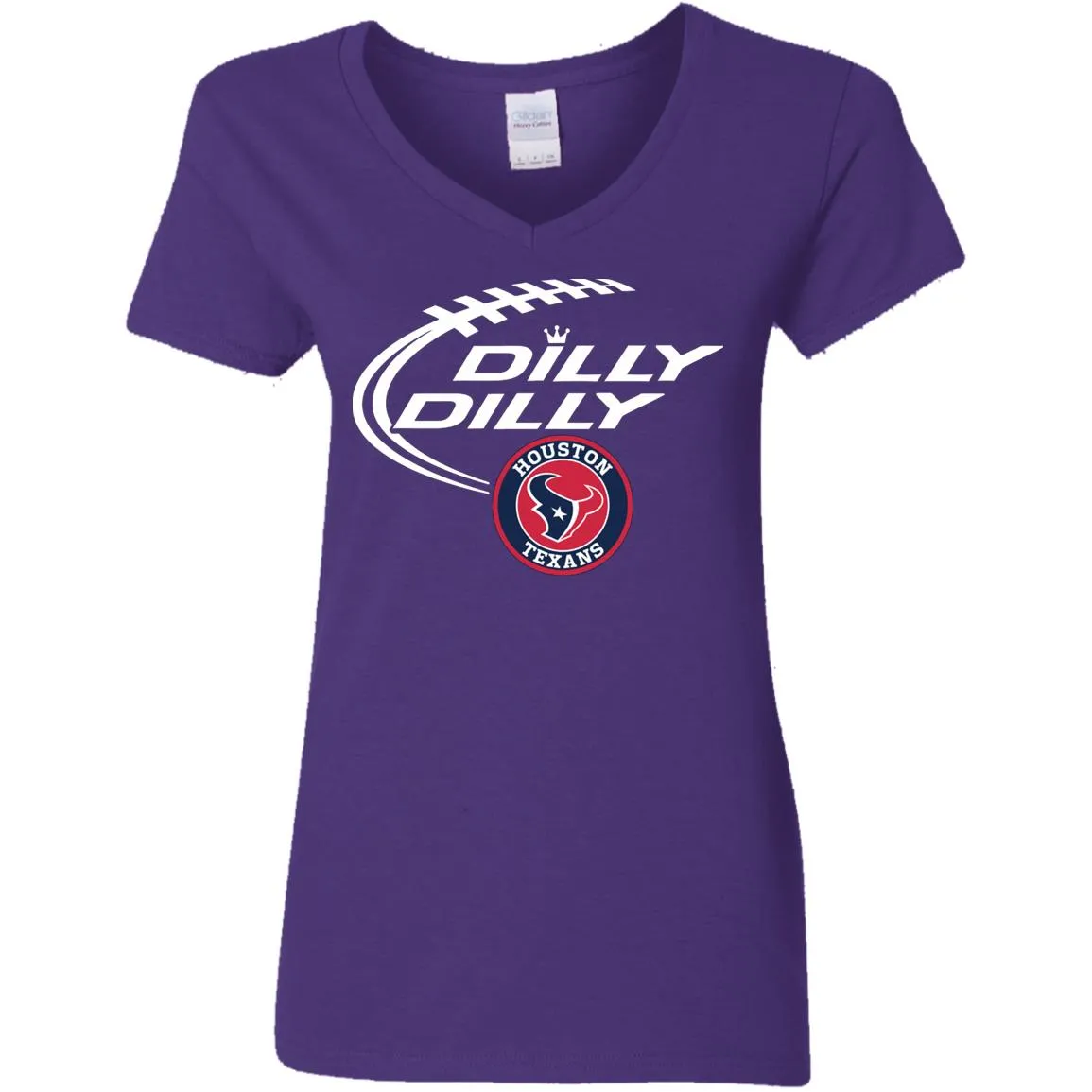 Dilly Dilly Houston Texans Nfl Football Women V-Neck T-Shirt